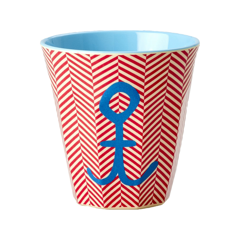 Melamine Cup with Anchor Print- Medium -250 ml