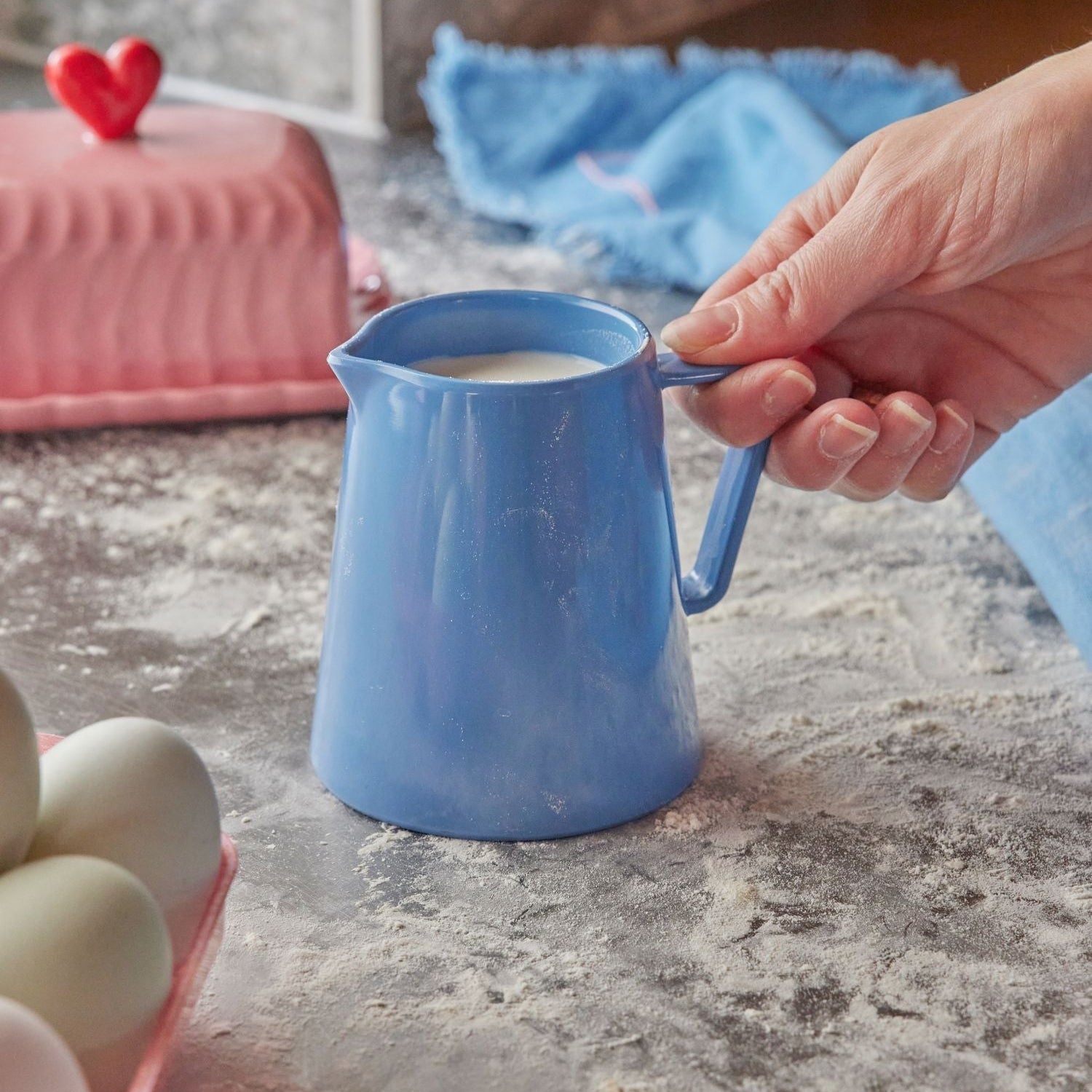 Melamine Milk Jug in Blue - 175 ml