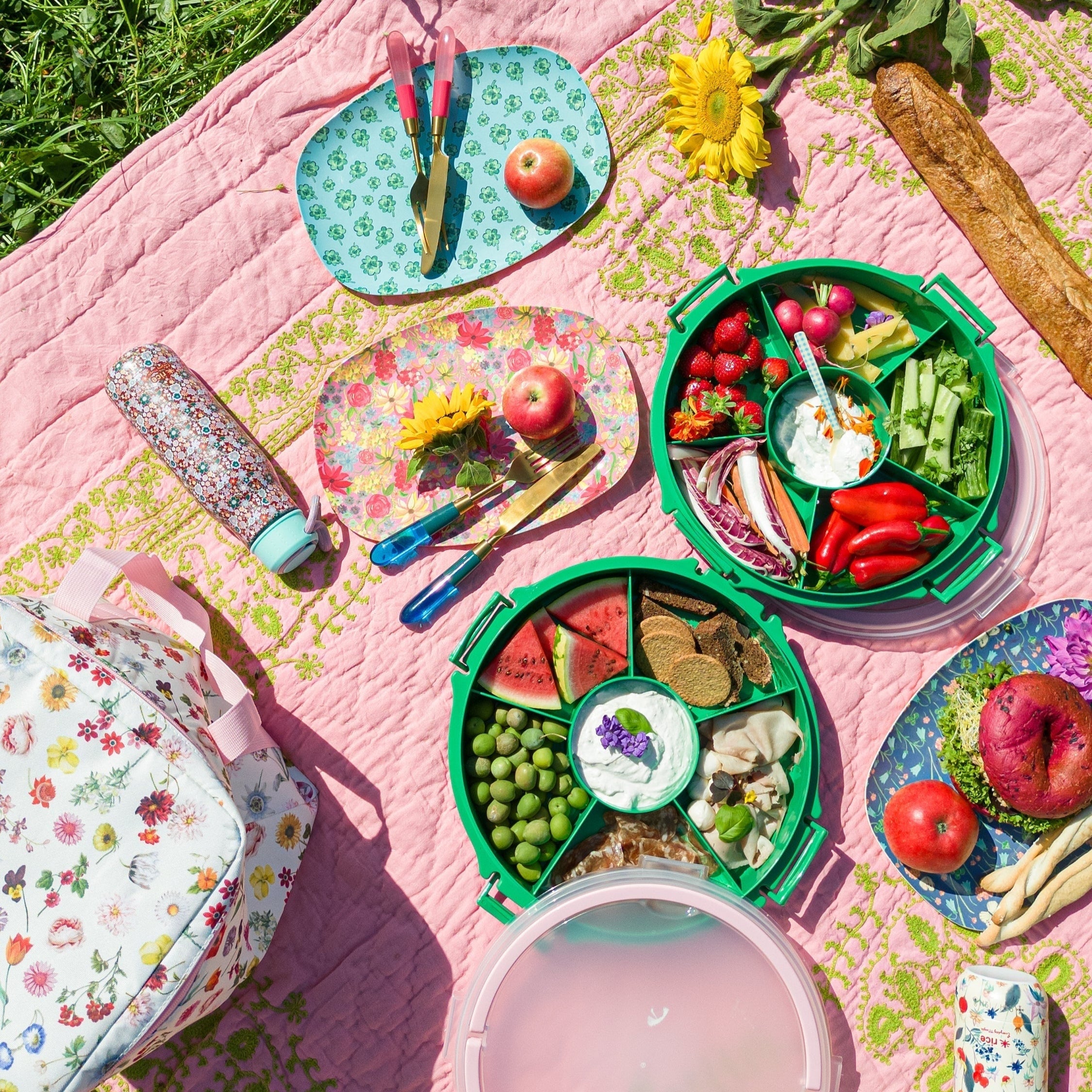 Melamine Rectangular Plate with Good Luck Print