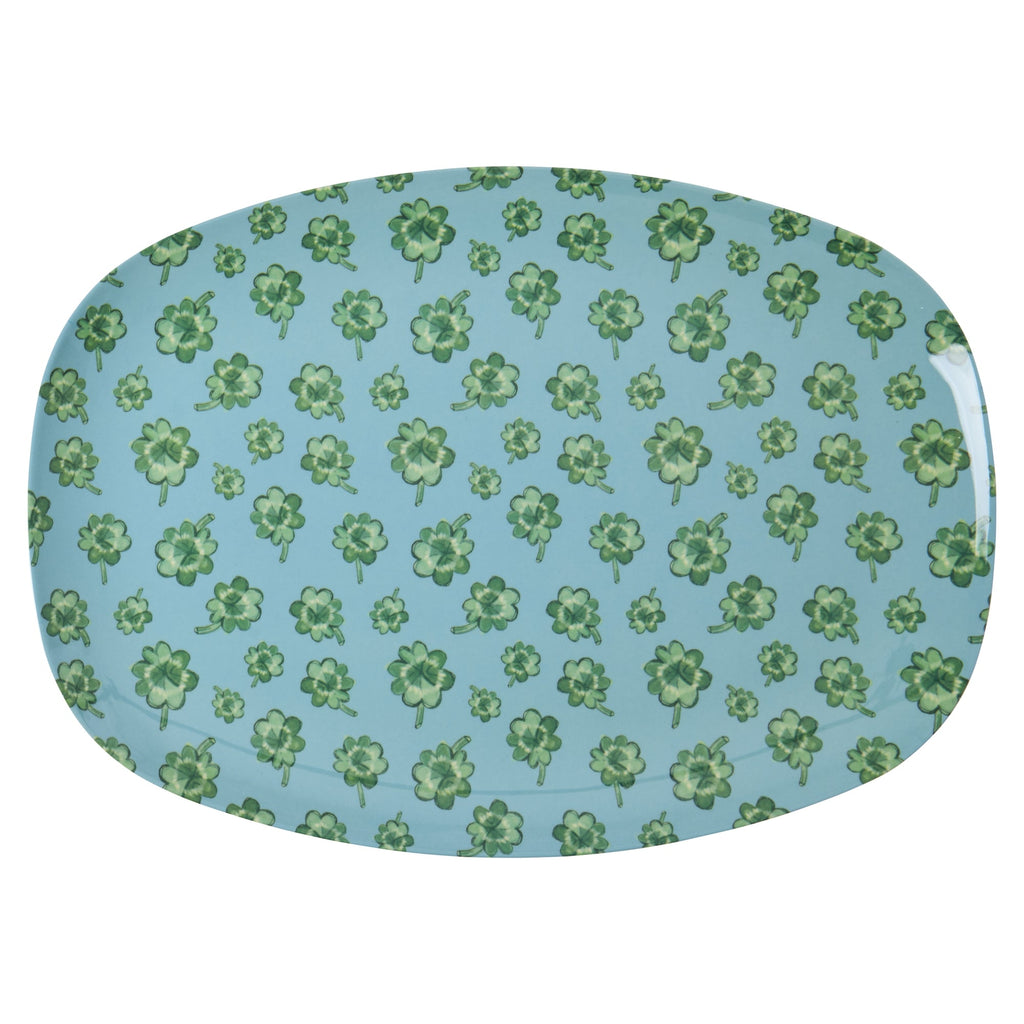 Melamine Rectangular Plate with Good Luck Print