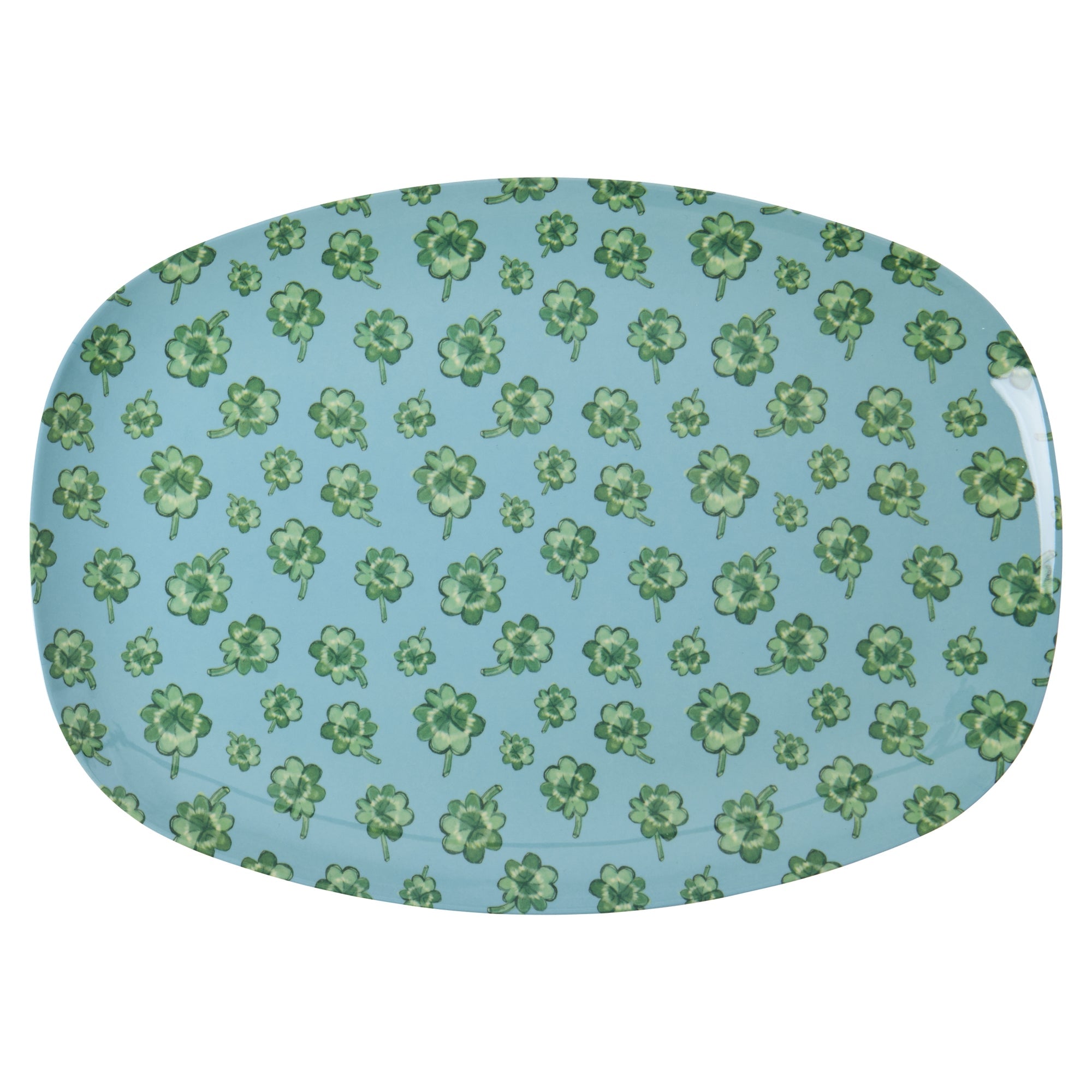 Melamine Rectangular Plate with Good Luck Print