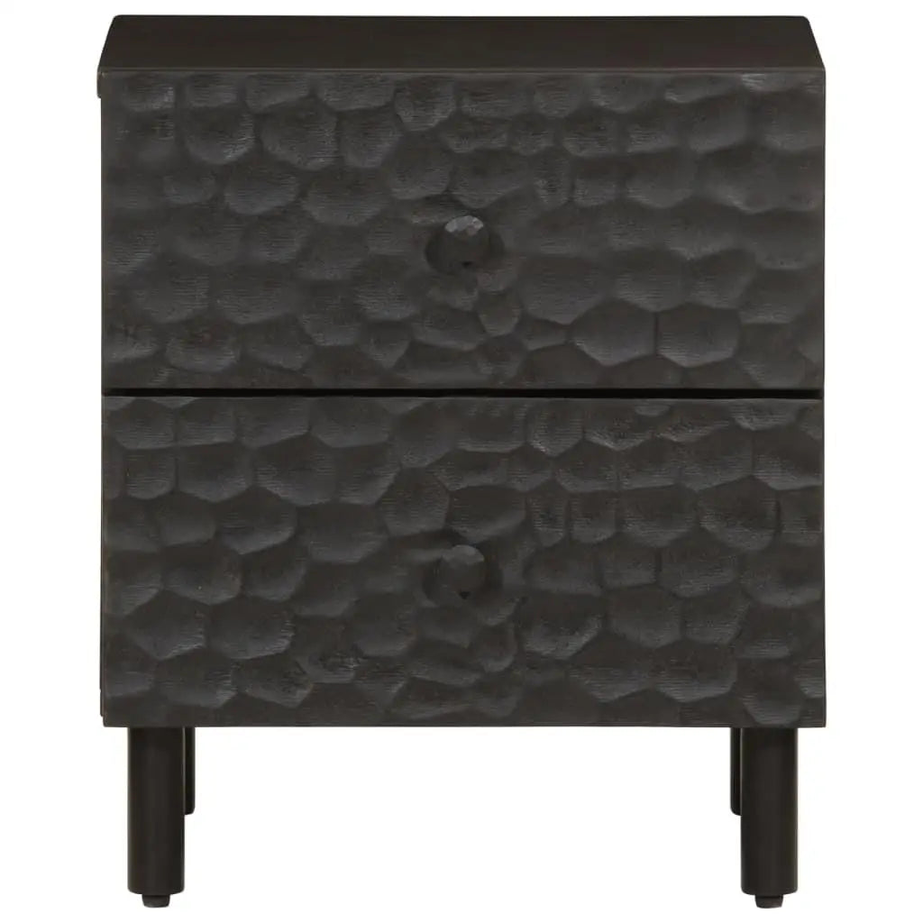 Black Mango Wood Bedside Cabinet