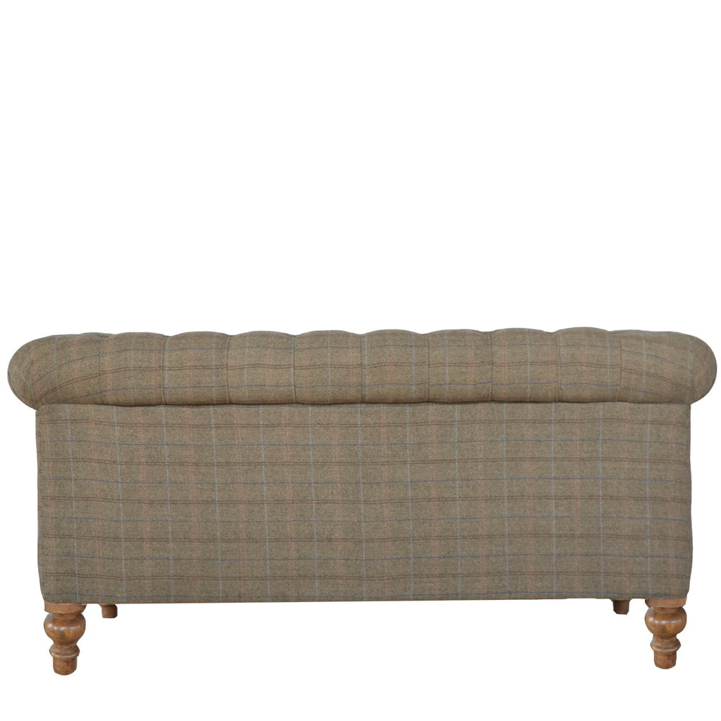 Luxury Multi Tweed 2 Seat Chesterfield Couch