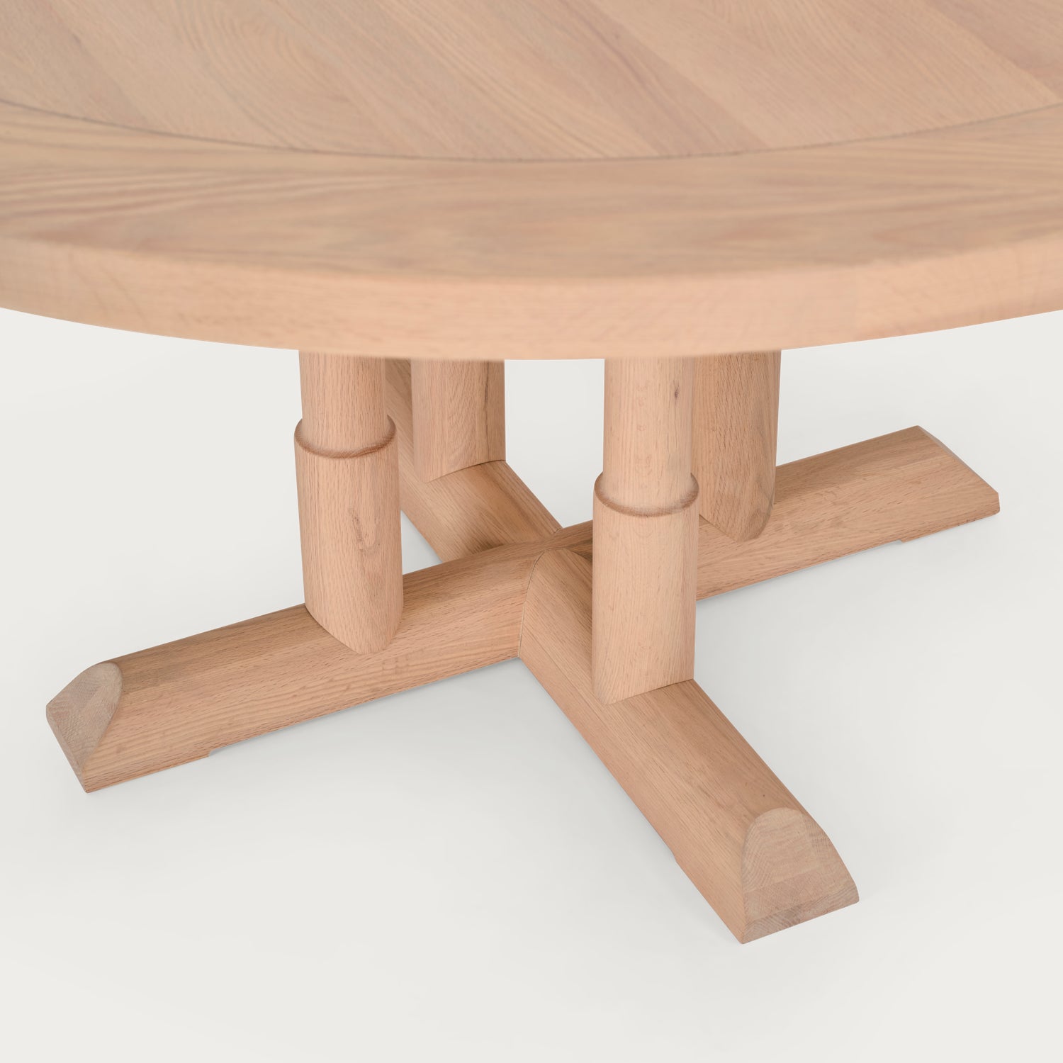 Battersea 6 Seater Round Oak Dining Table