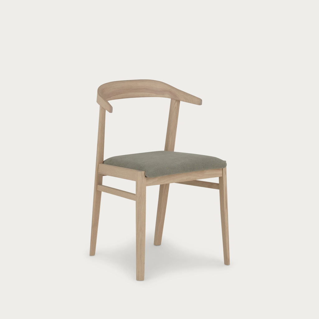 Borough Oak Dining Chair, Signature Linen Moss