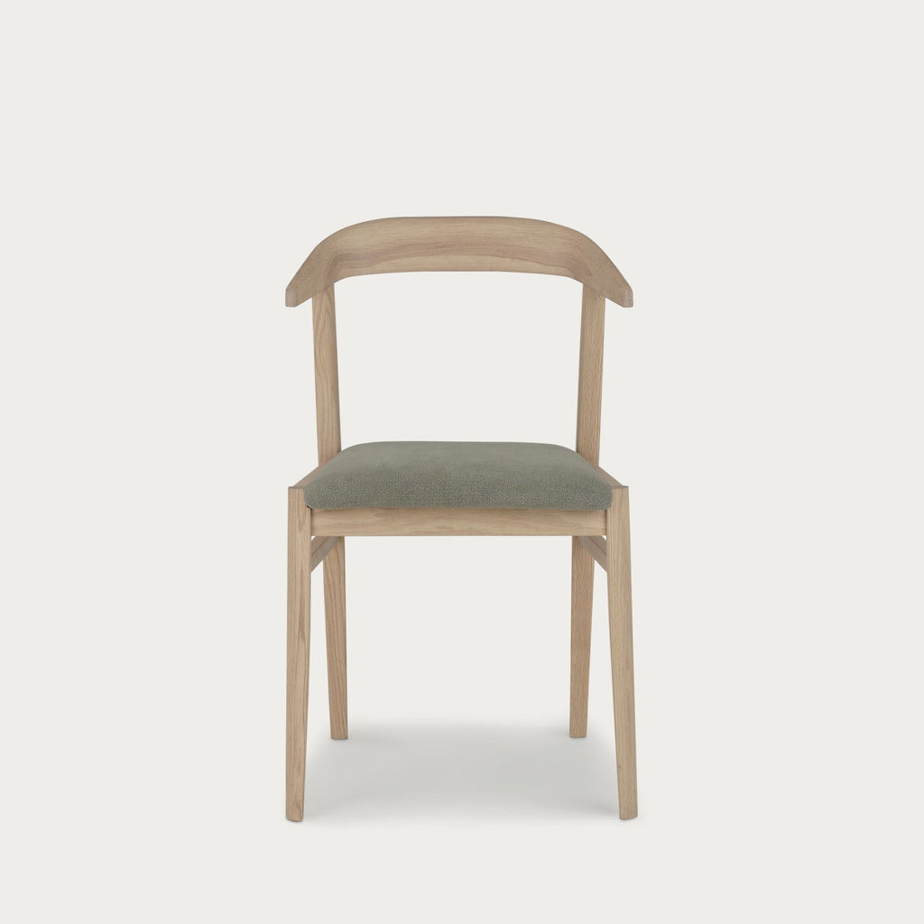 Borough Oak Dining Chair, Signature Linen Moss