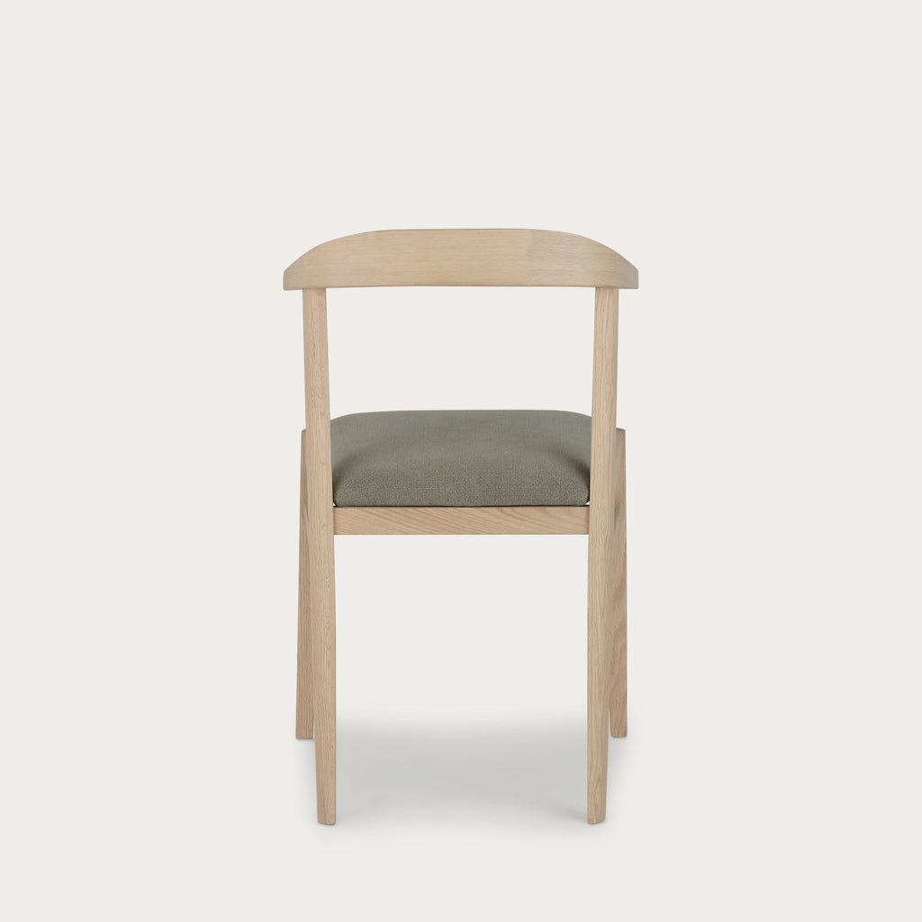Borough Oak Dining Chair, Signature Linen Moss