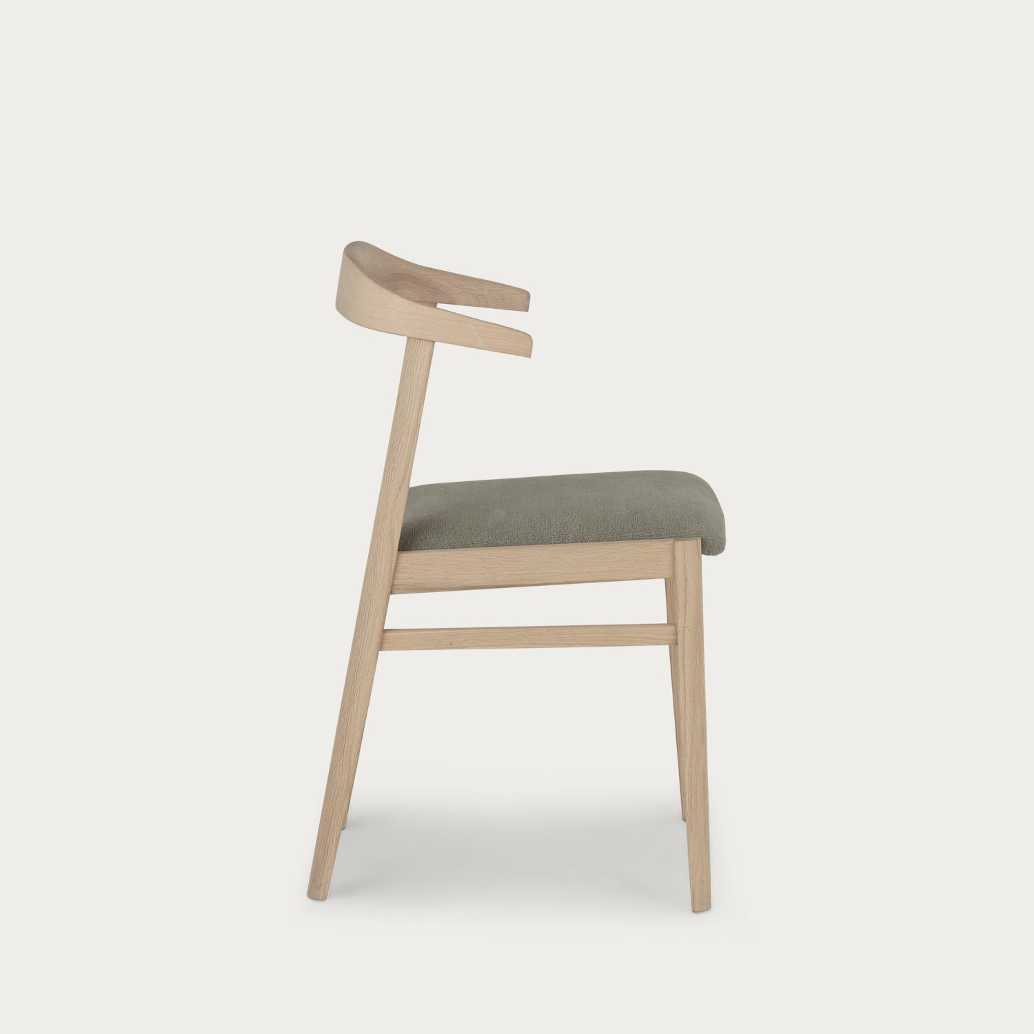 Borough Oak Dining Chair, Signature Linen Moss
