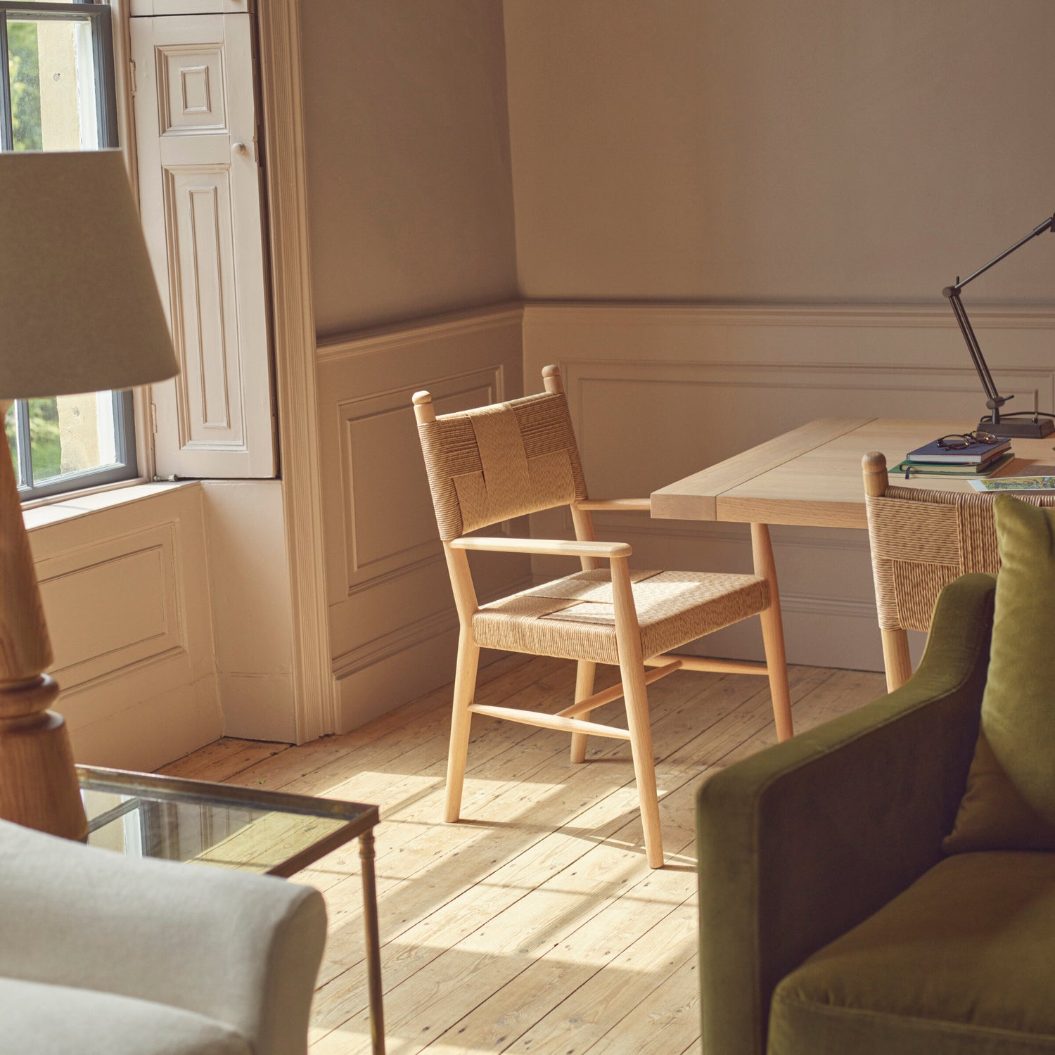 Tilbury Rattan Carver Chair, Natural Oak