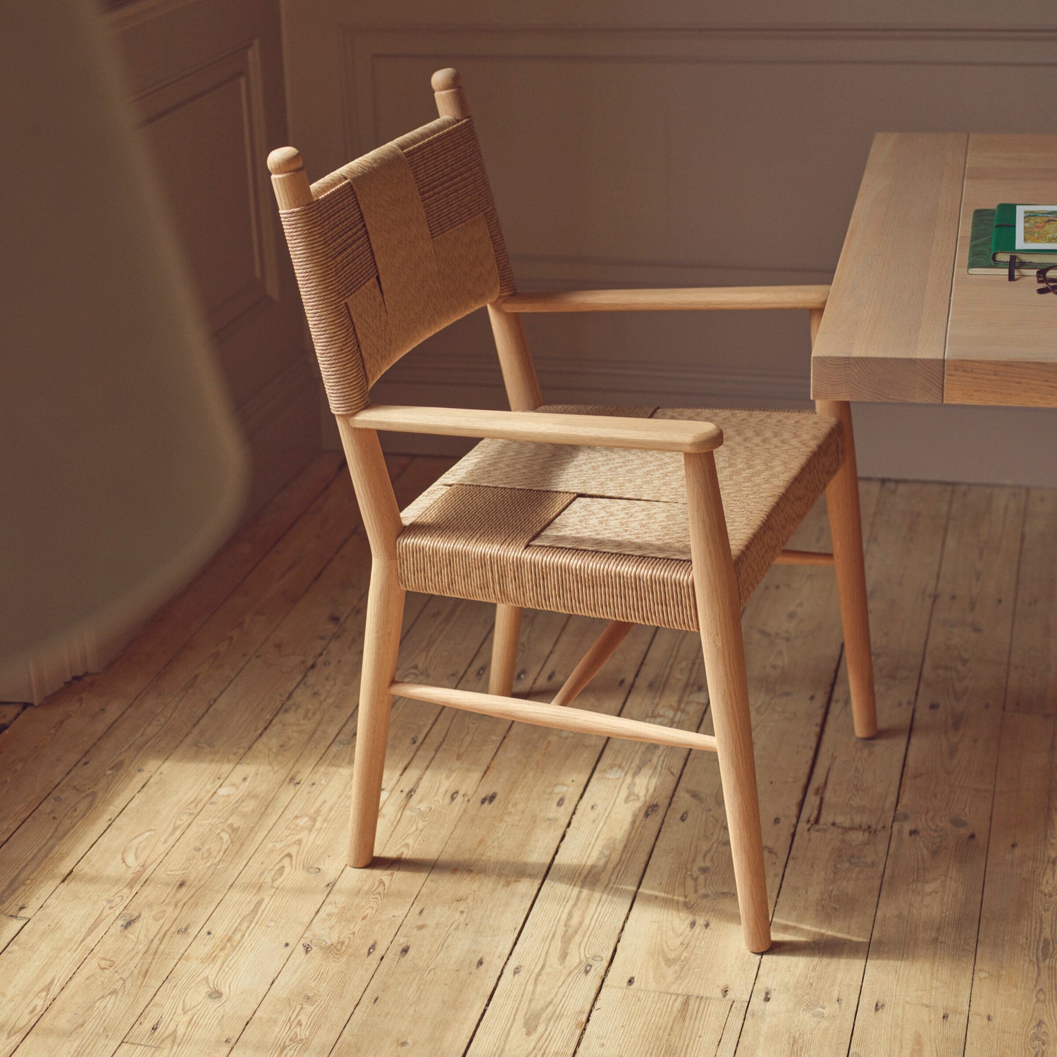 Tilbury Rattan Carver Chair, Natural Oak