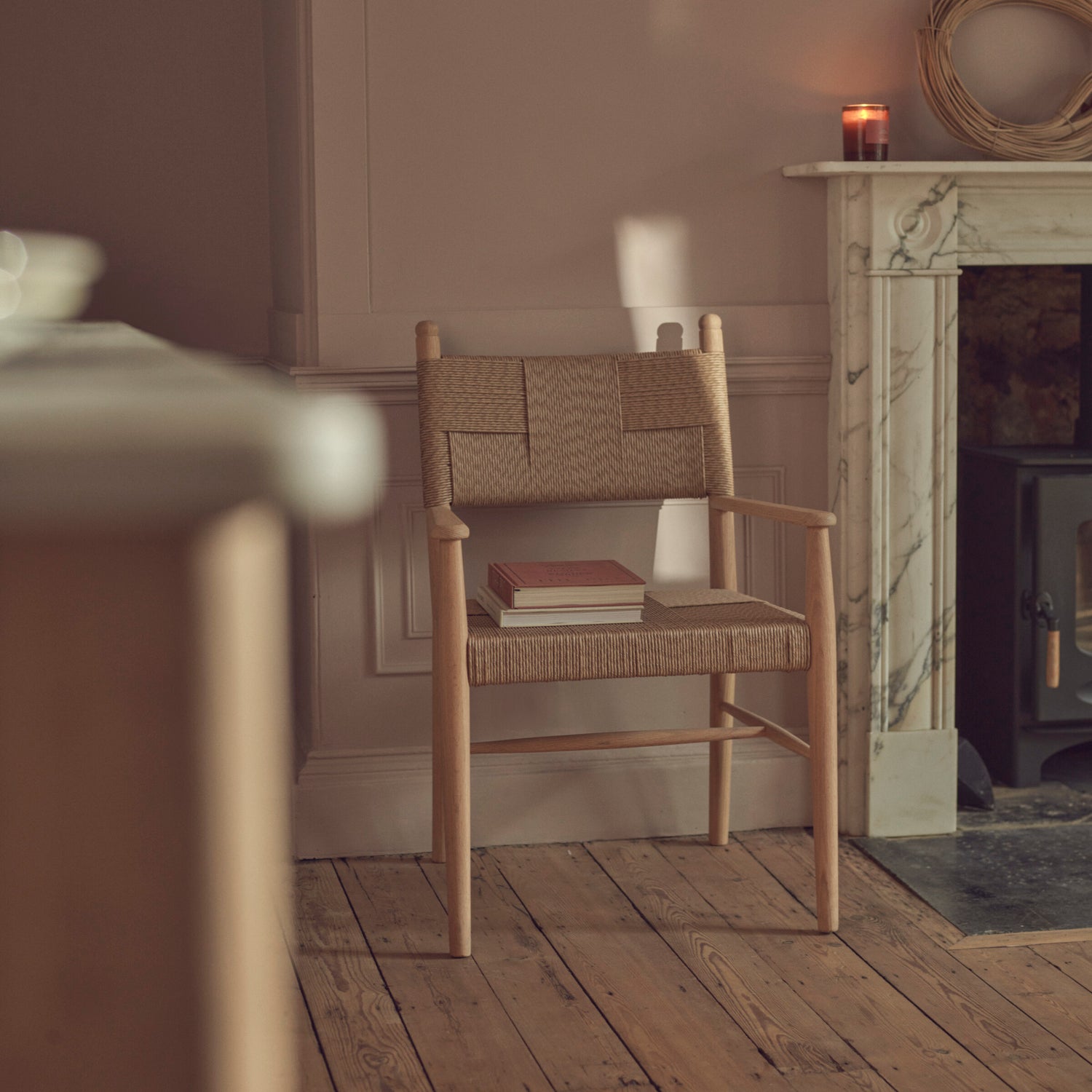 Tilbury Rattan Carver Chair, Natural Oak