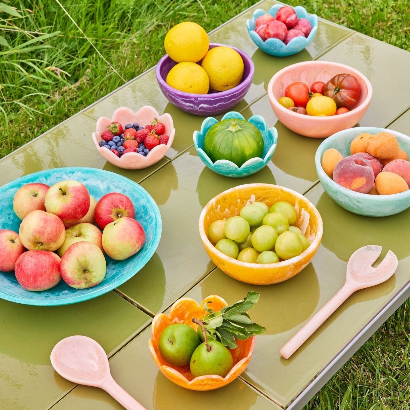 Resin Bowl in Soft Pink - Large