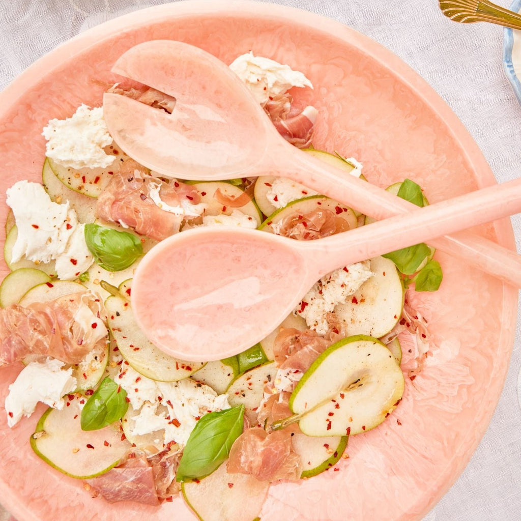 Resin Salad Bowl in Soft Pink