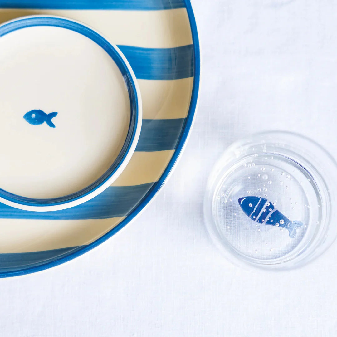 Zafferano Lido Blue Fish Bowl - set of 6