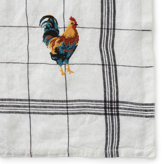 CHARVET ÉDITIONS Coq Tea Towel