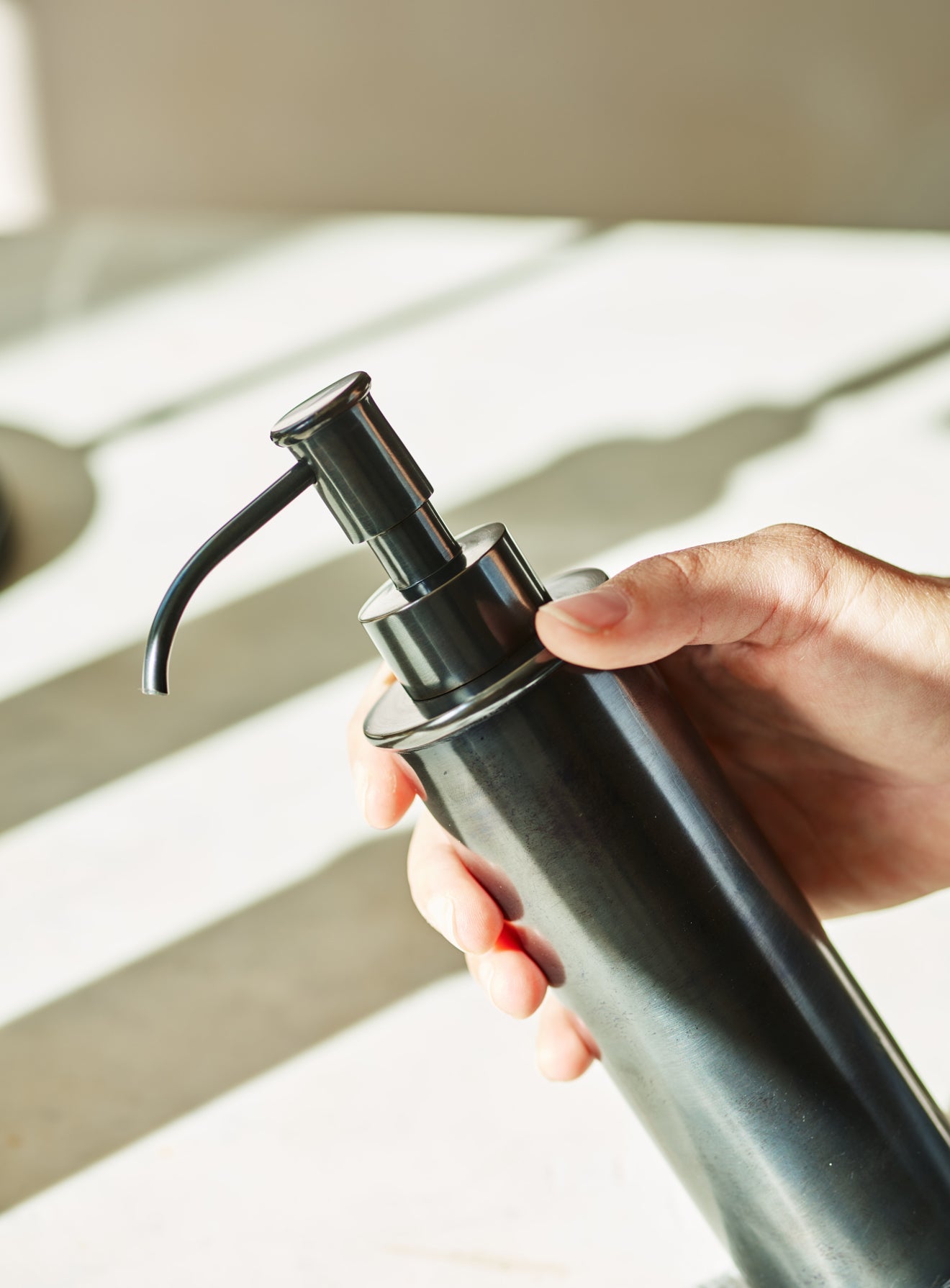 Bilton Soap Pump, Blackened Brass