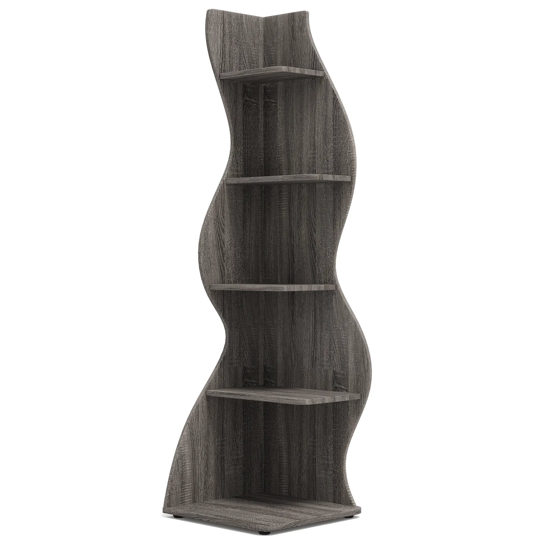Tribesigns Corner Shelf Modern 5-Tier Wall Corner Bookshelf