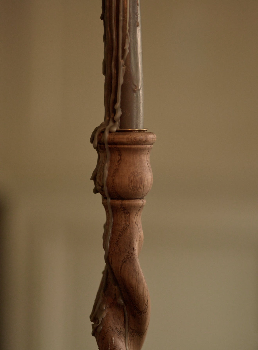 Albert Turned Oak Candlestick