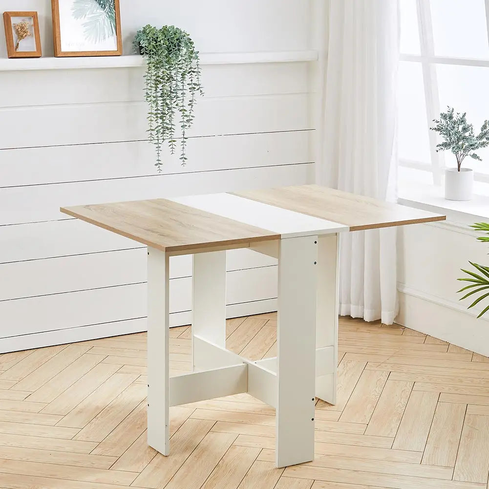 Wooden Droplead Foldable and Expandable Dining Table