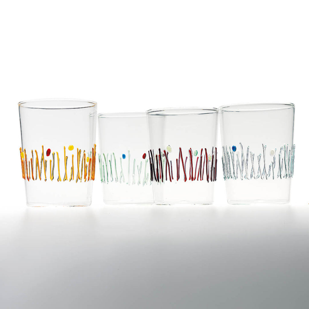 ZAFFERANO Set of 4 Stagioni Glass Tumblers