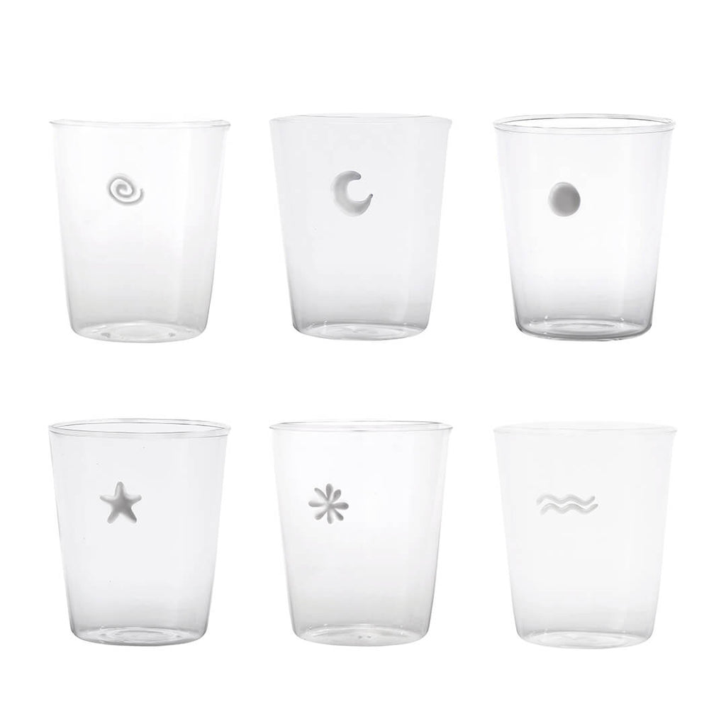 ZAFFERANO Symbols Tumblers - Assorted set of 6