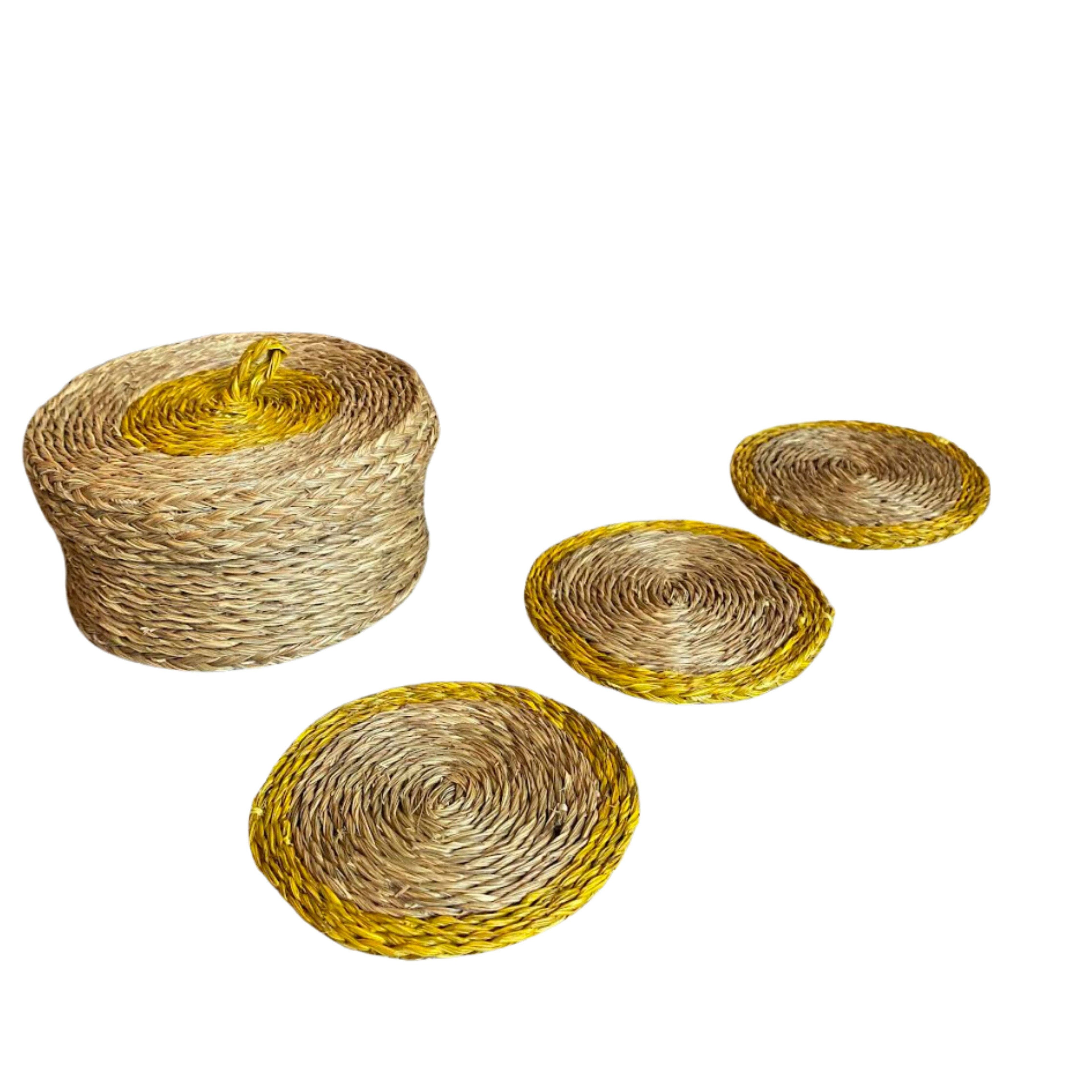 GONE RURAL Lutindzi Grass Coaster Gift Set (x6)