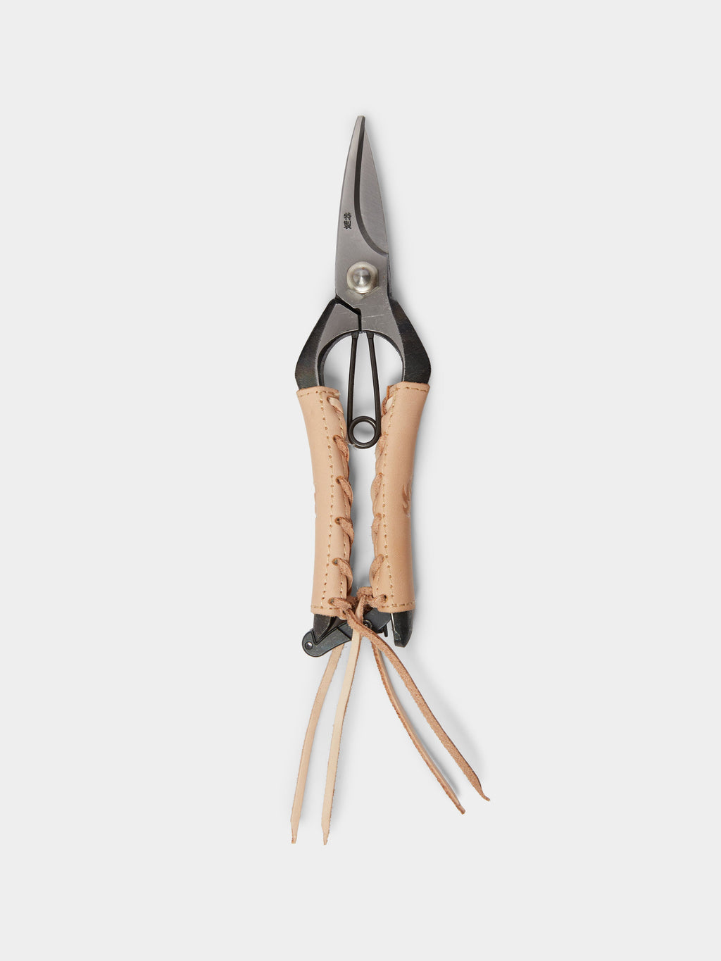 Bud Cutting Shears with Braided Leather Handles