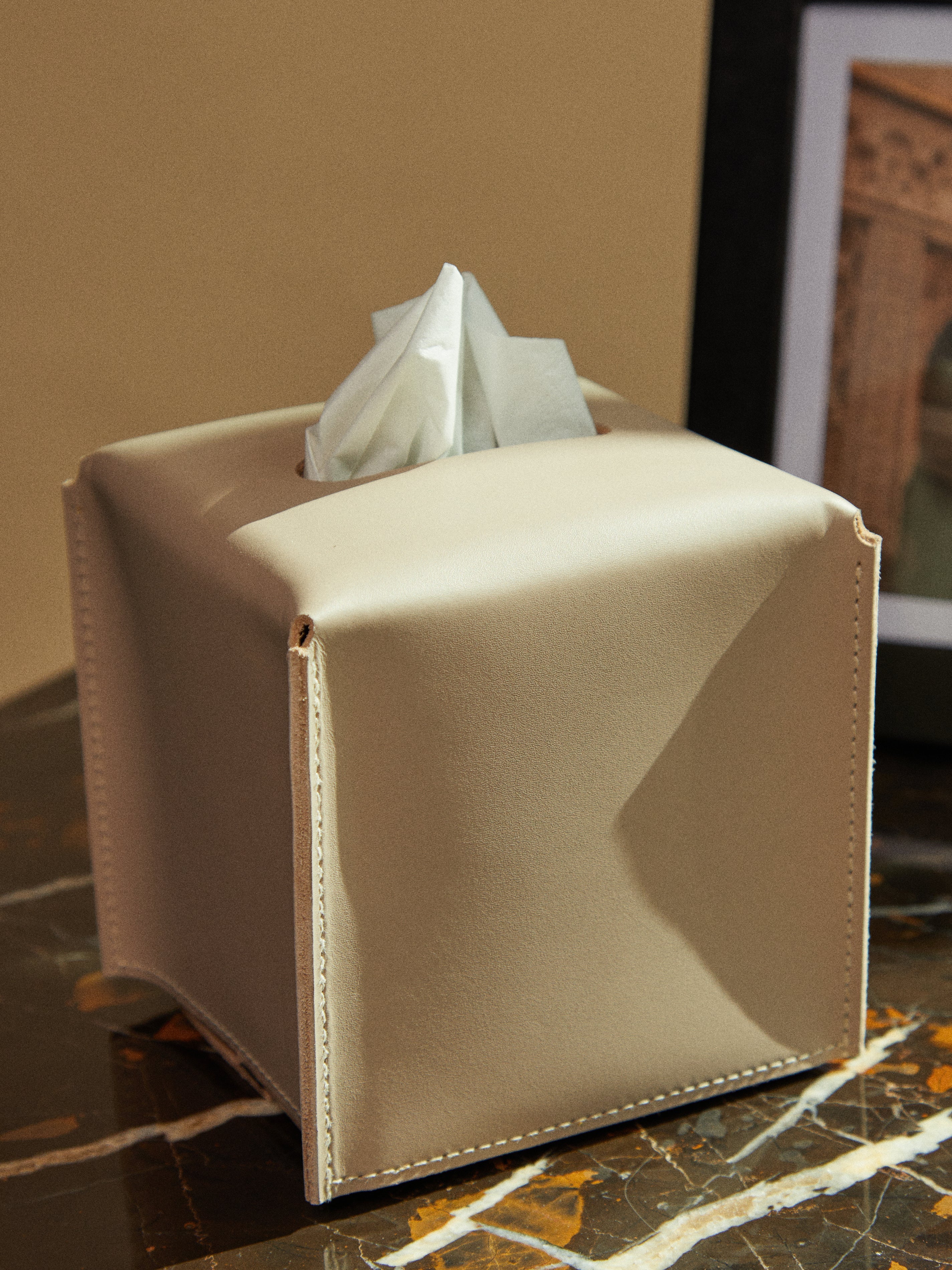 Amsterdam Leather Tissue Box