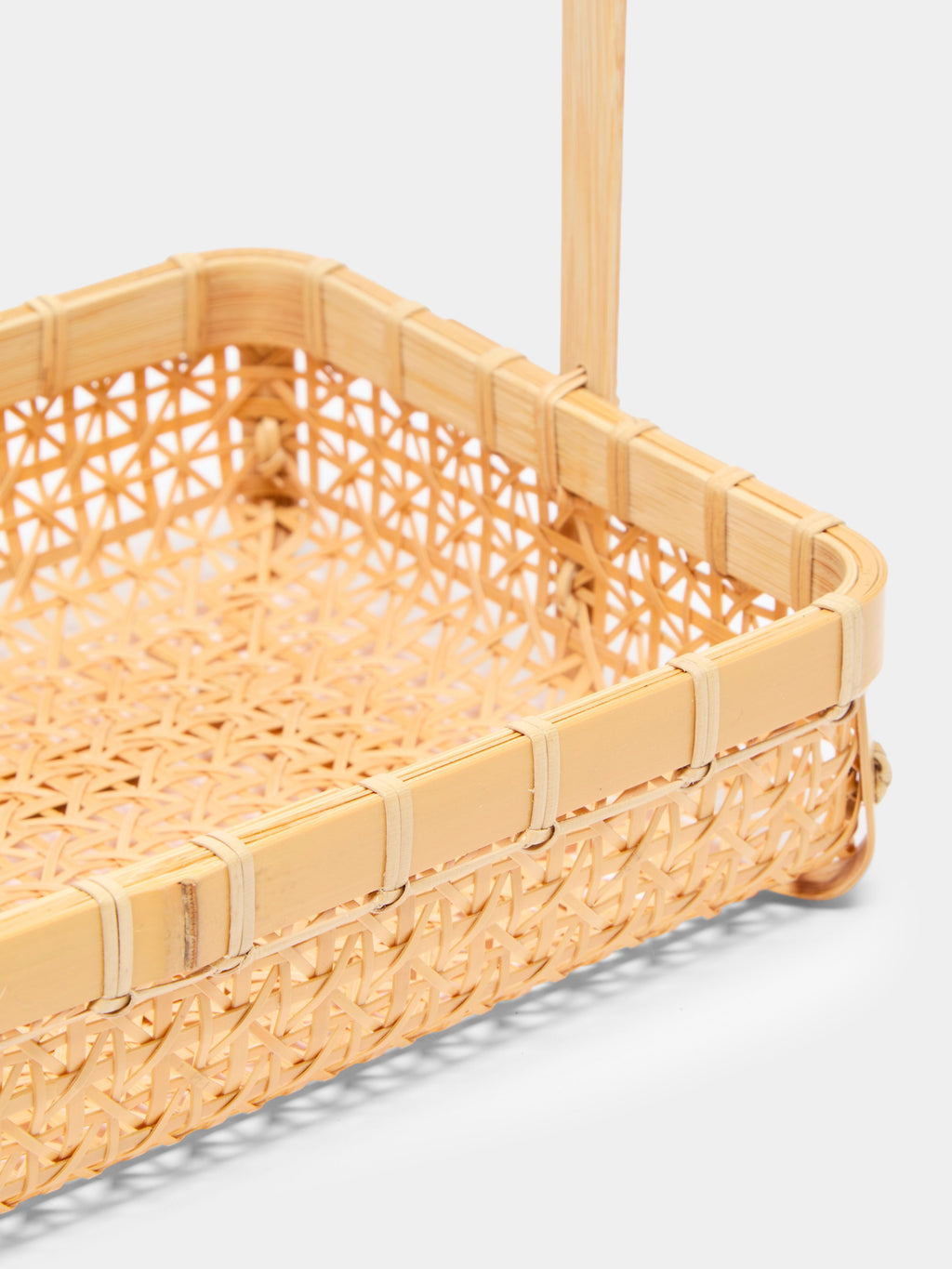 Handwoven Bamboo Basket with Handles