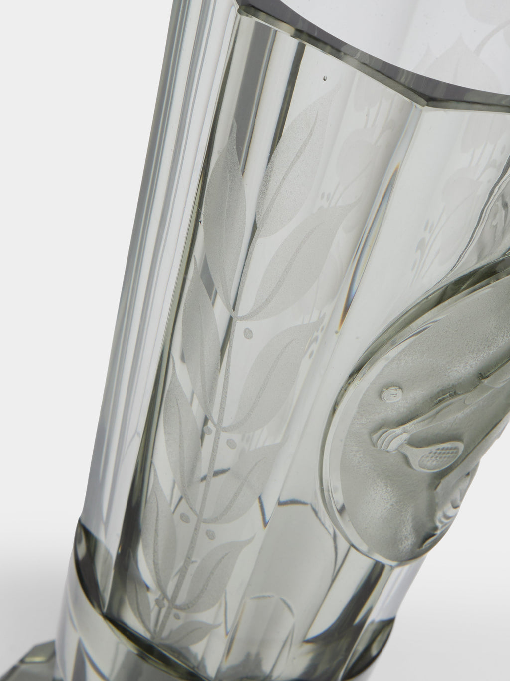 1930s Tennis Hand-Engraved Crystal Vase (10.5in/27cm)
