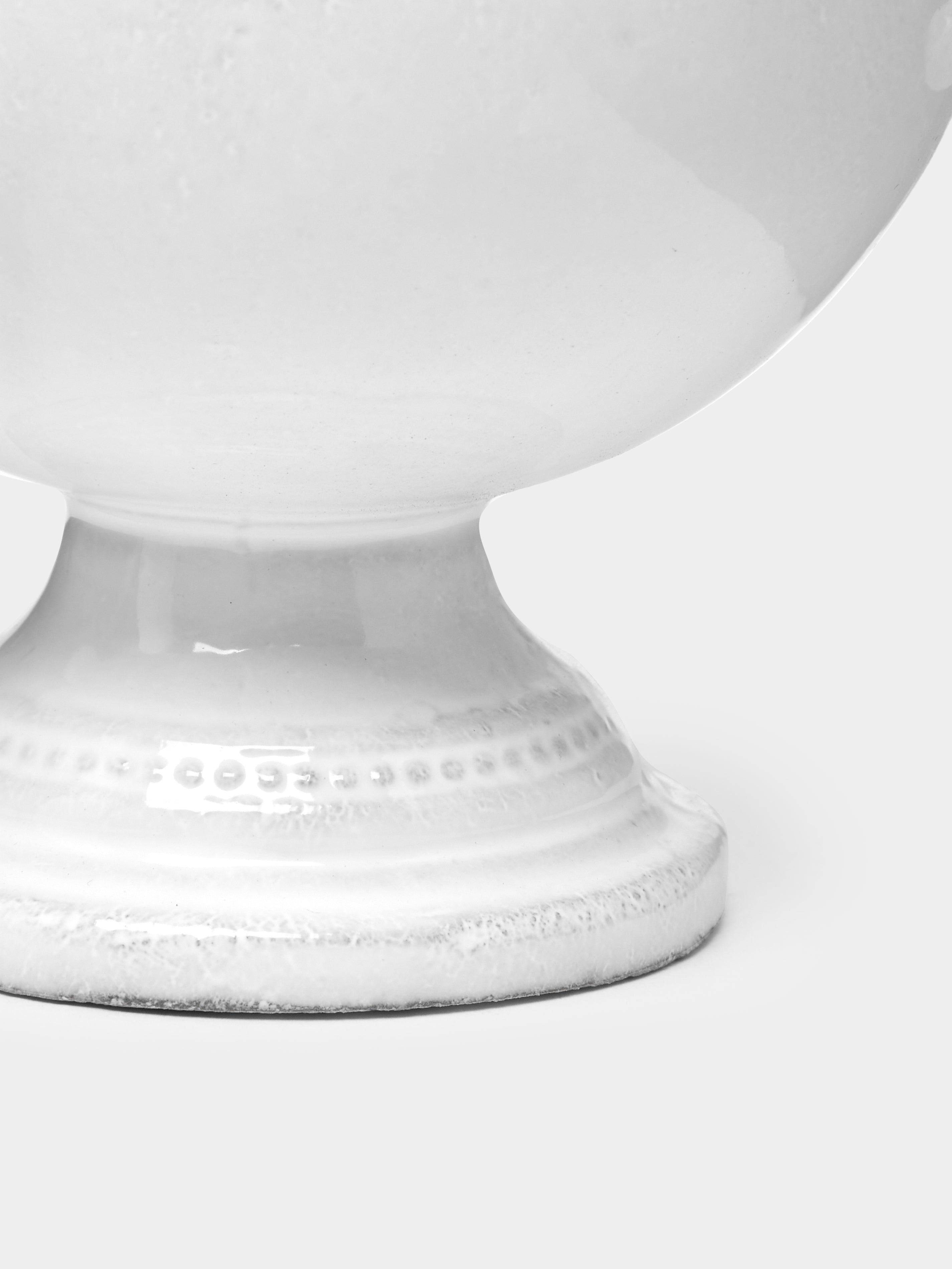 Folk Hand-Glazed Ceramic Vase (8in/20.5cm)