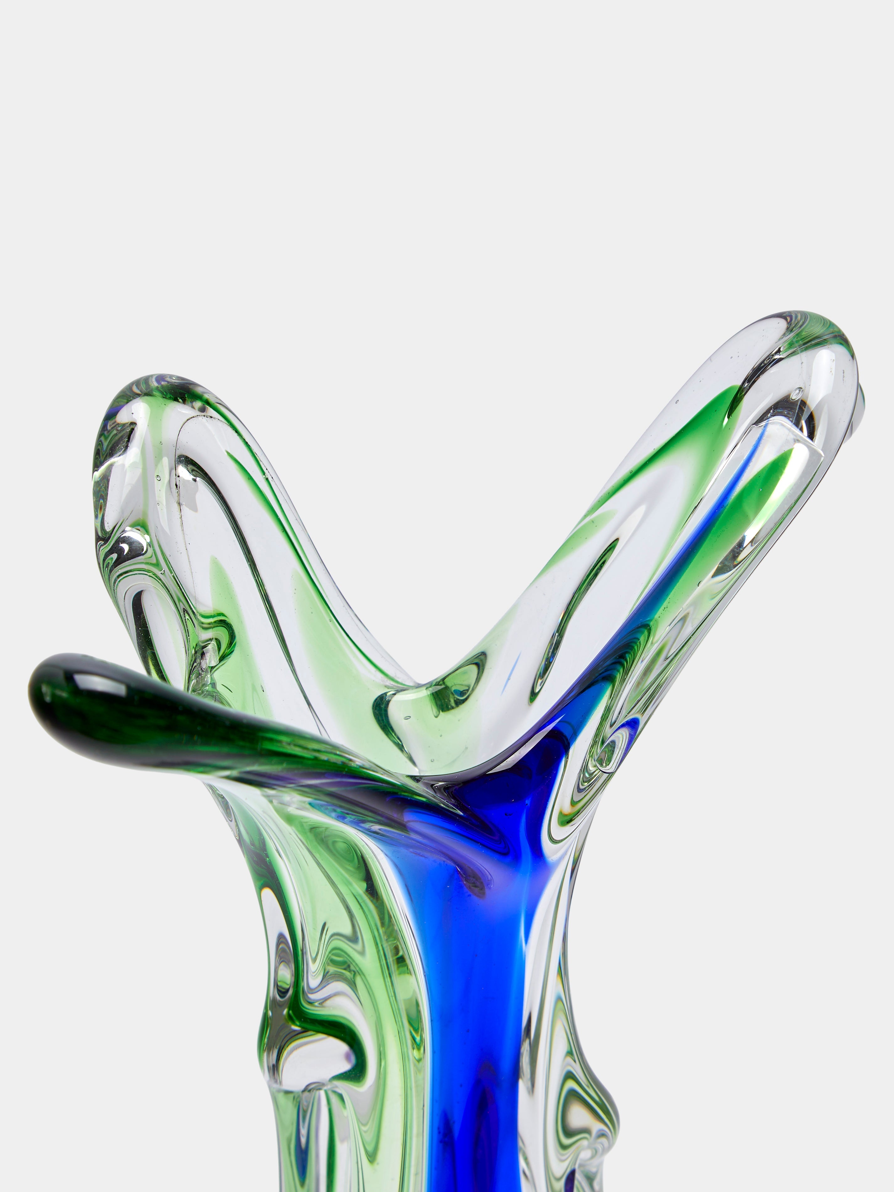 Mid-Century Glass Vase (12in/30cm)