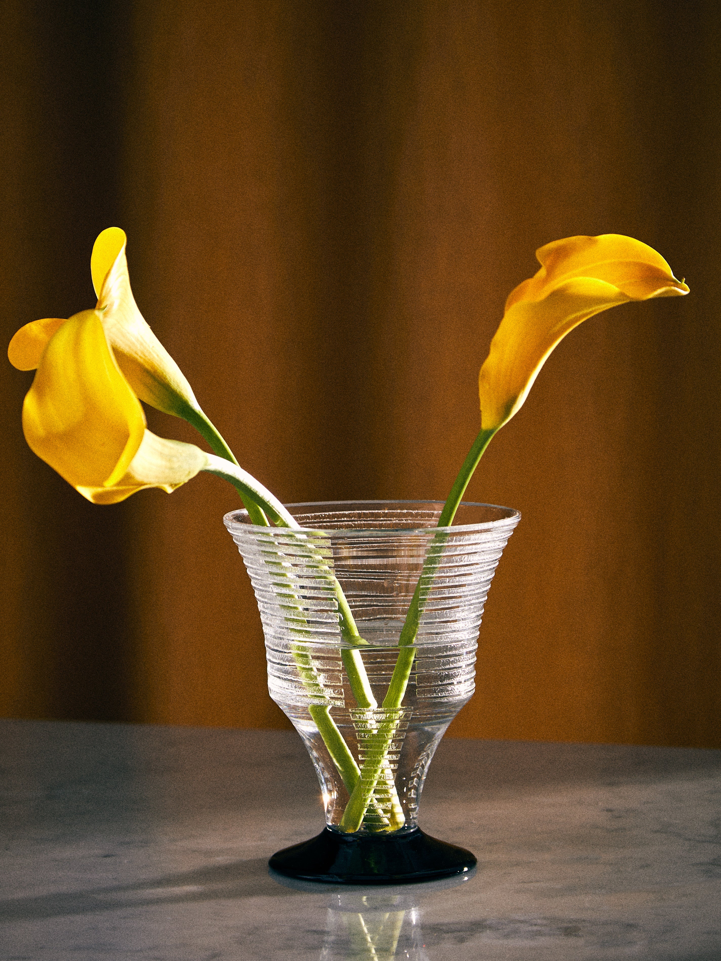 1930s Art Deco Glass Vase (6in/16cm)