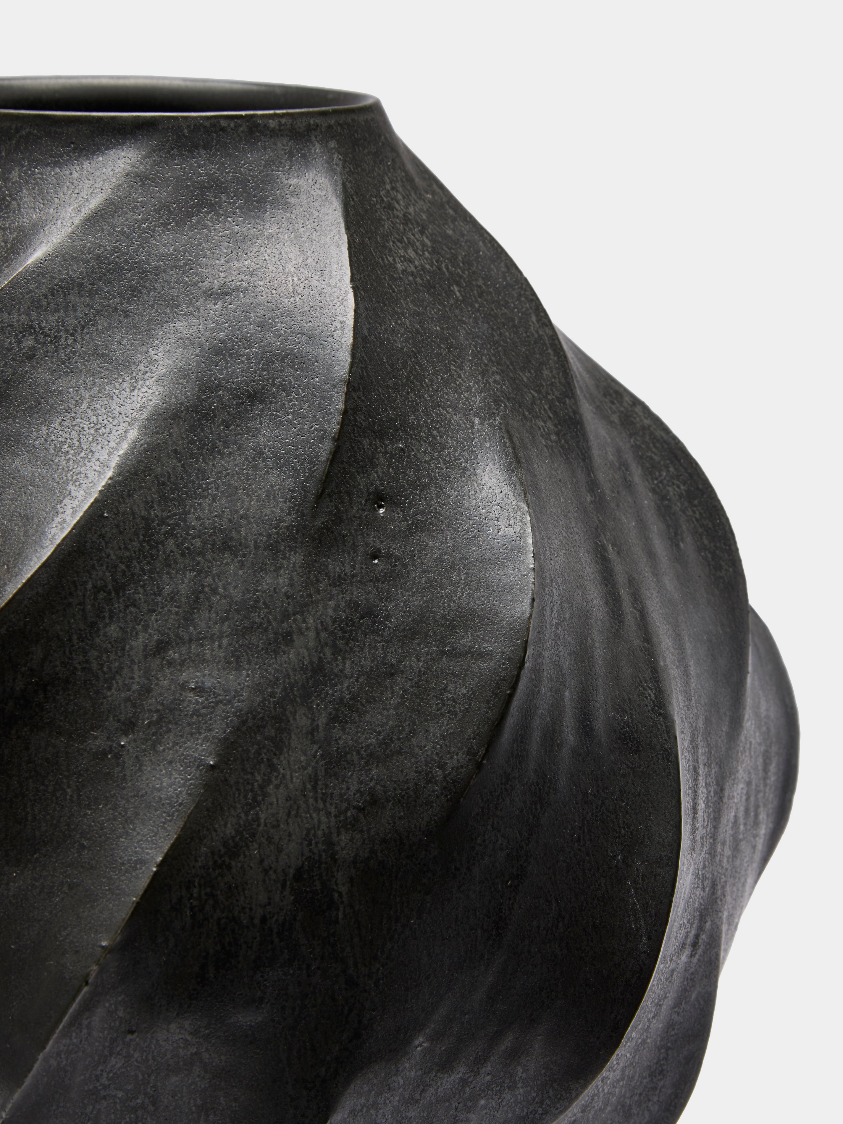 Hand-Thrown Ceramic Vase (13in/33cm)