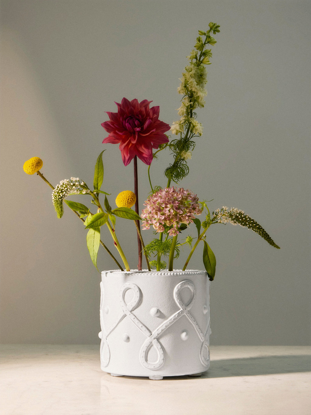 Hand-Built Ceramic Bough Vase (9in/23cm)