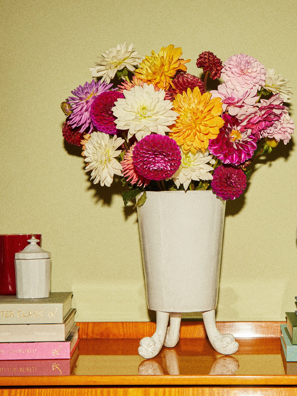 Dragon Hand-Glazed Ceramic Vase (12in/30.5cm)