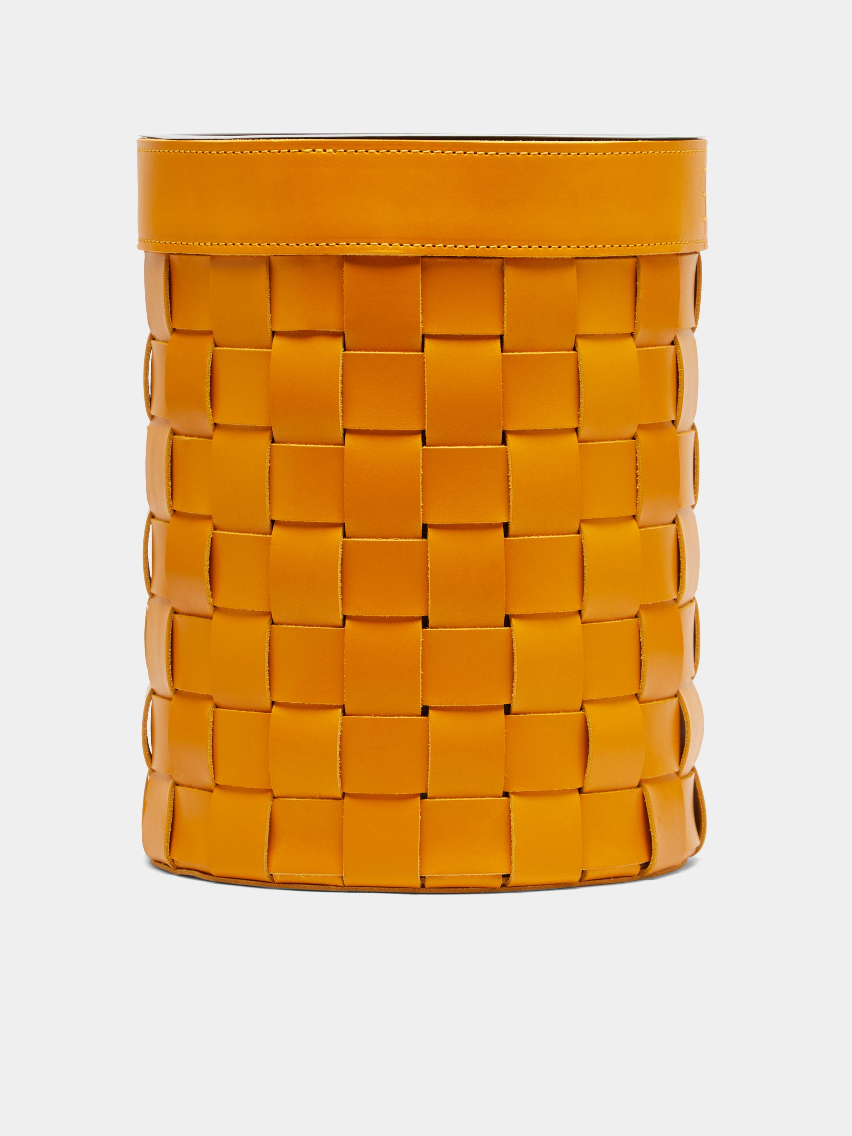 Mondina Woven Leather Wastepaper Bin