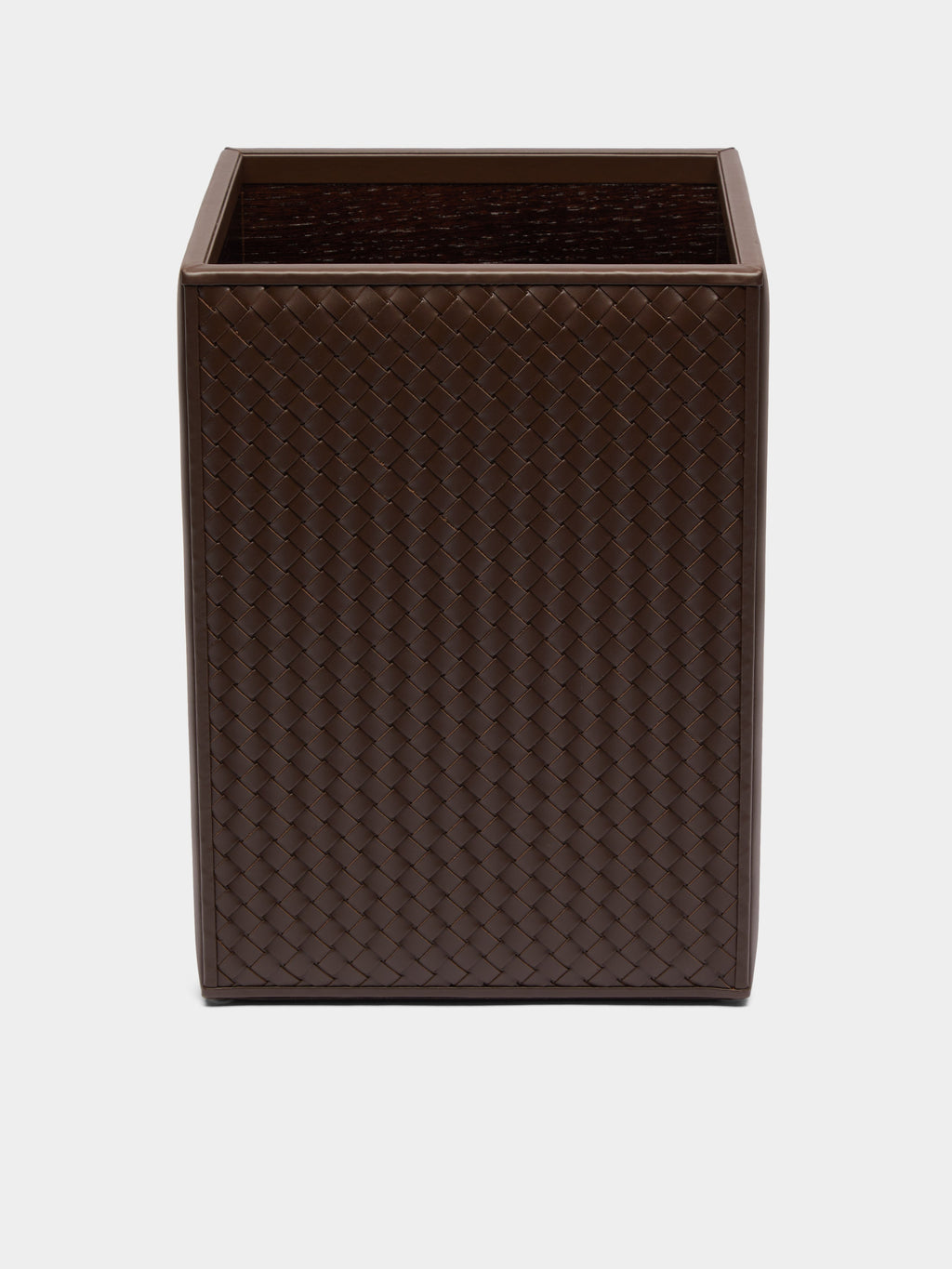 Woven Leather Bin