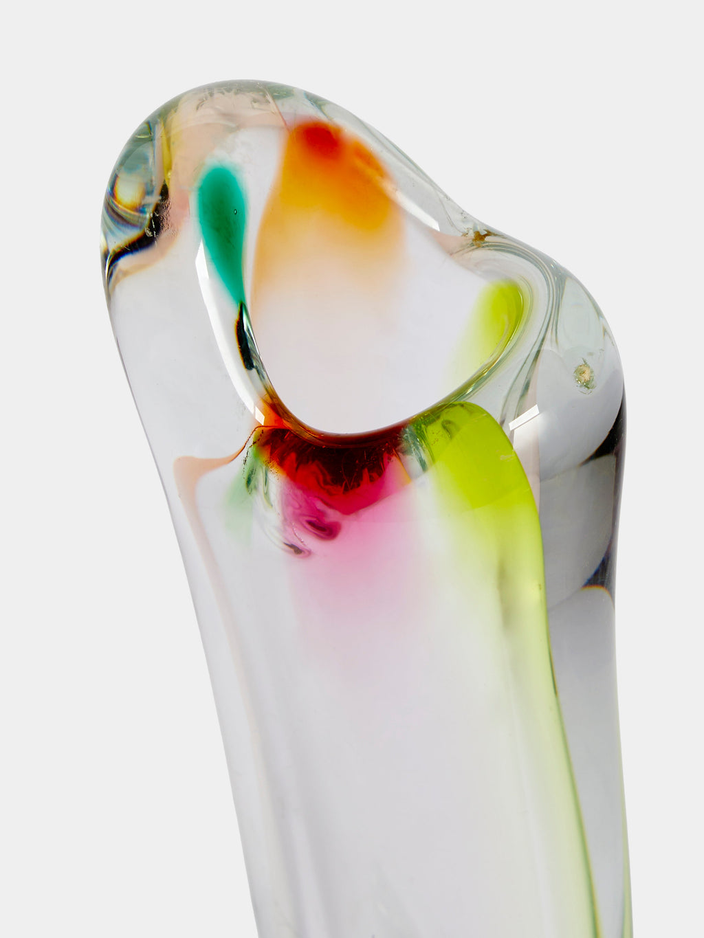 Mid-Century Glass Vase (10in/26cm)