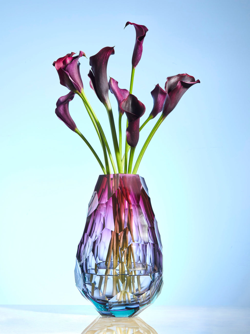 Stones Hand-Blown Crystal Vase (12in/31cm)