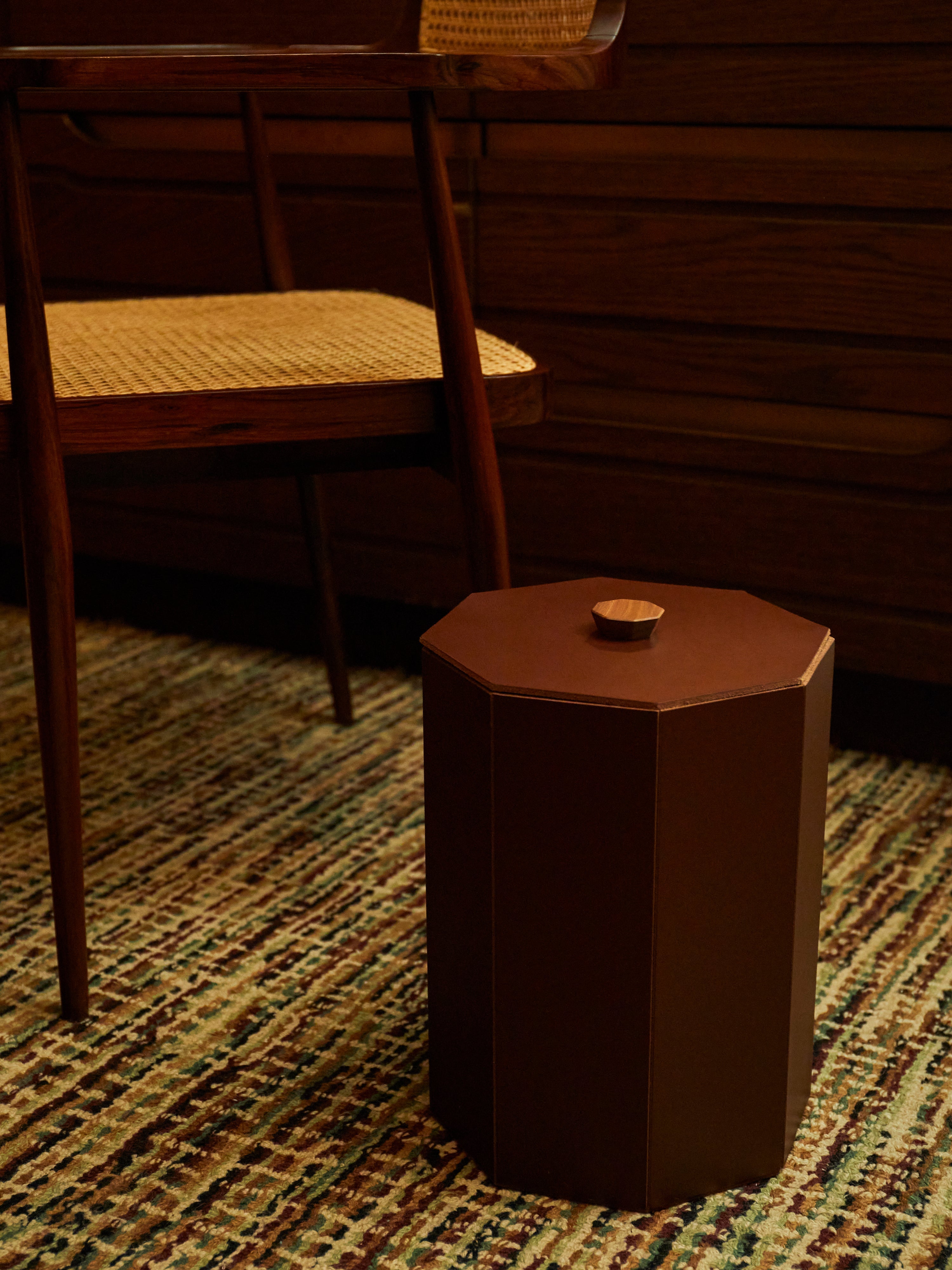 Coste Leather Wastepaper Bin