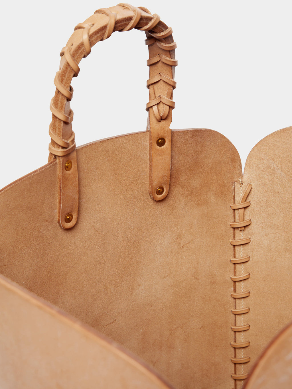 Woven Leather Basket