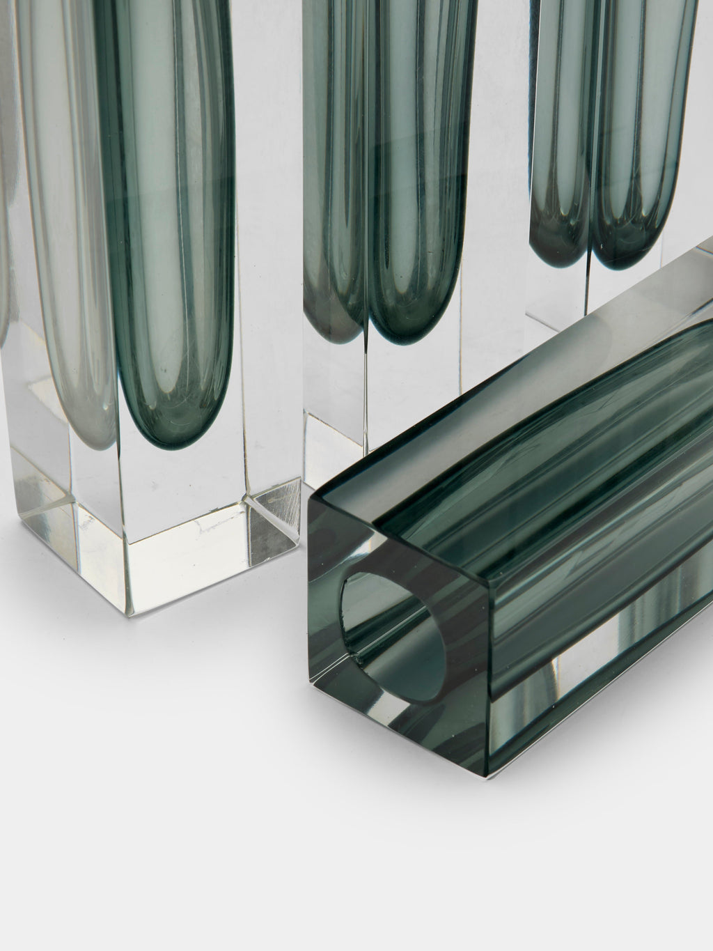 1970s Sommerso Murano Glass Bud Vases – 8.5in/22cm (Set of 4)