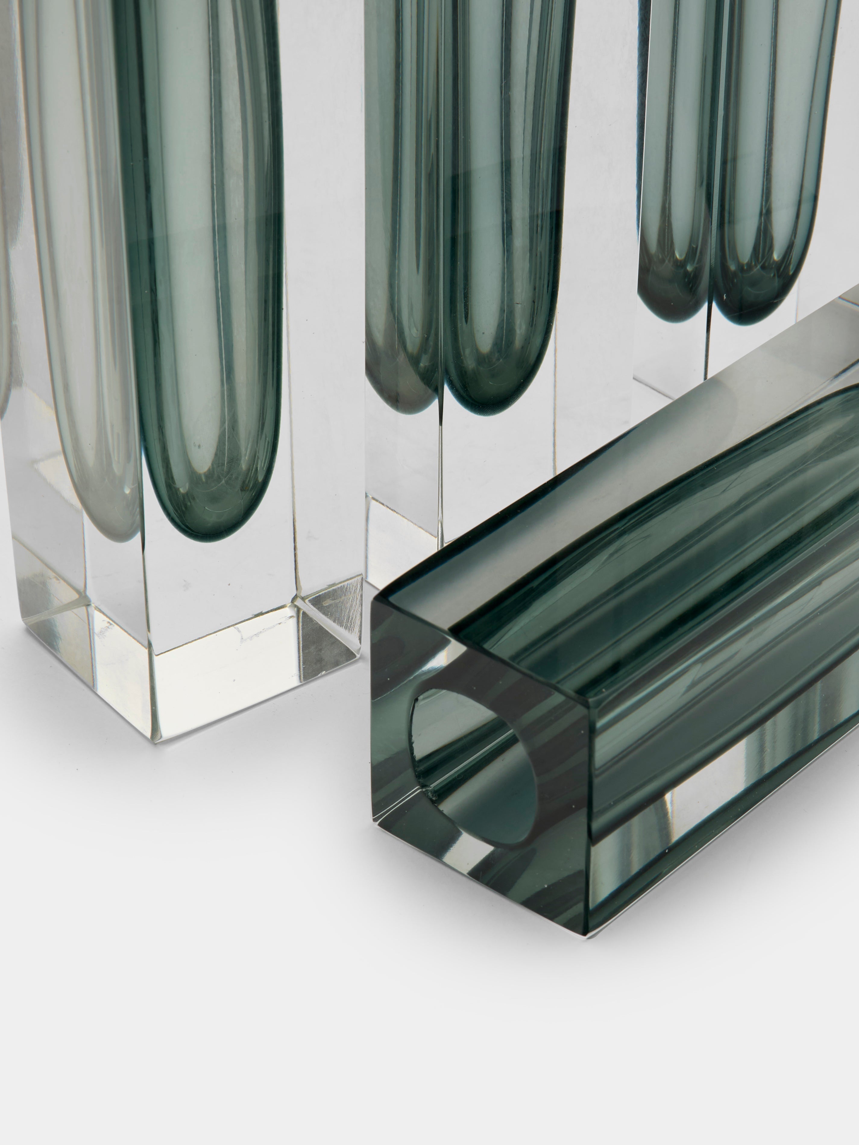 1970s Sommerso Murano Glass Bud Vases – 8.5in/22cm (Set of 4)