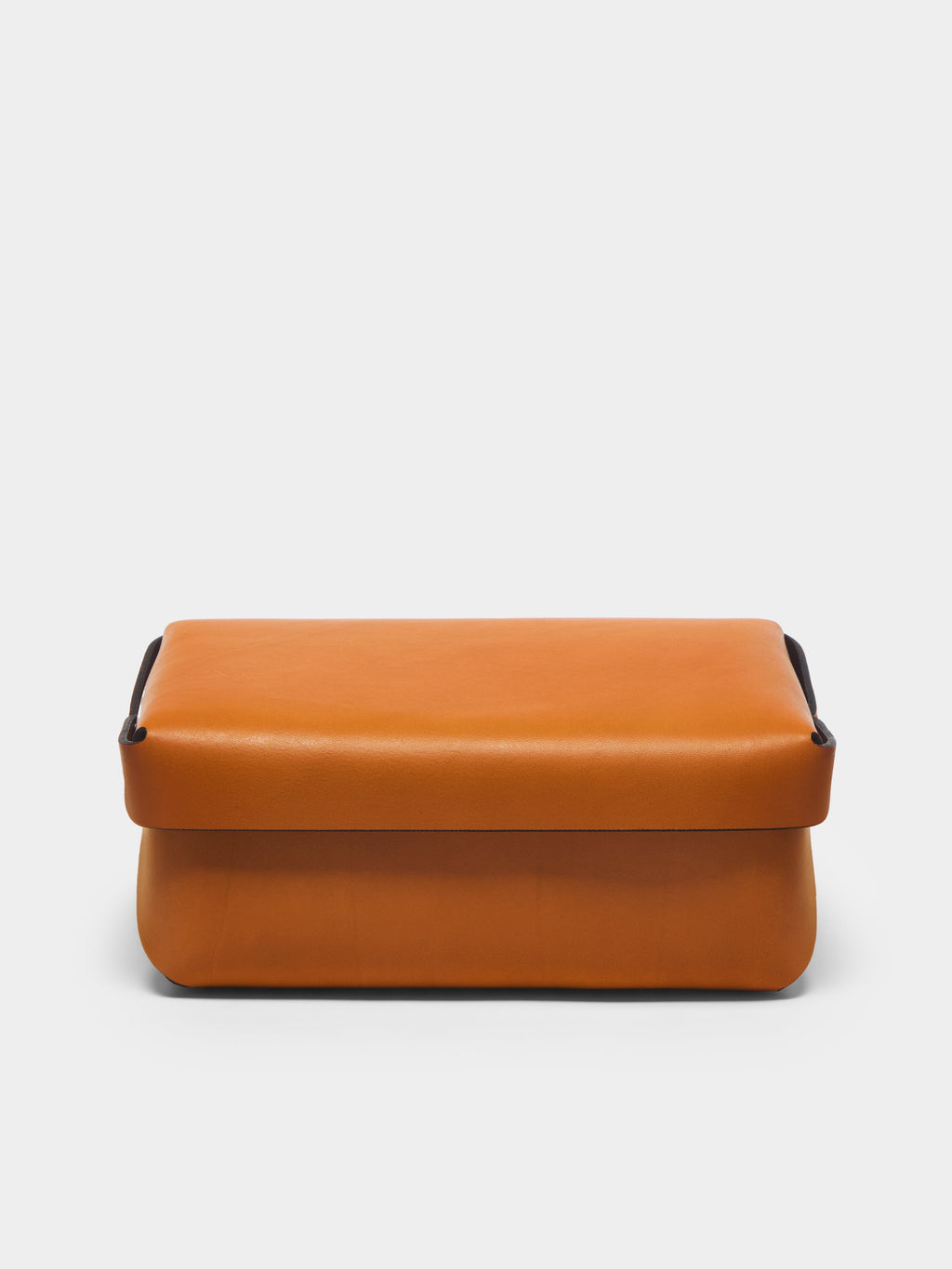 Leather Small Rectangular Box with Lid