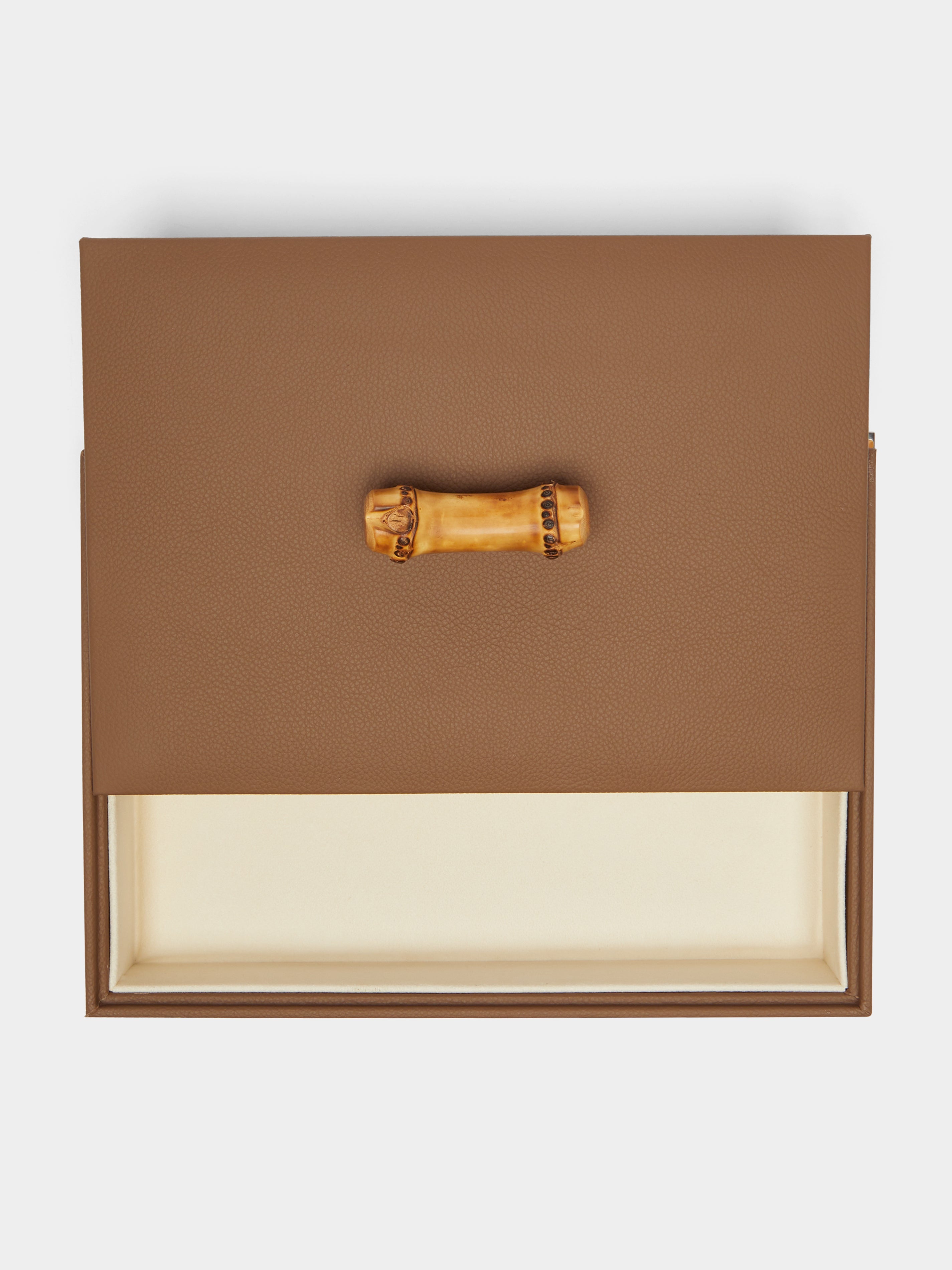 Bamboo and Leather Rectangular Box