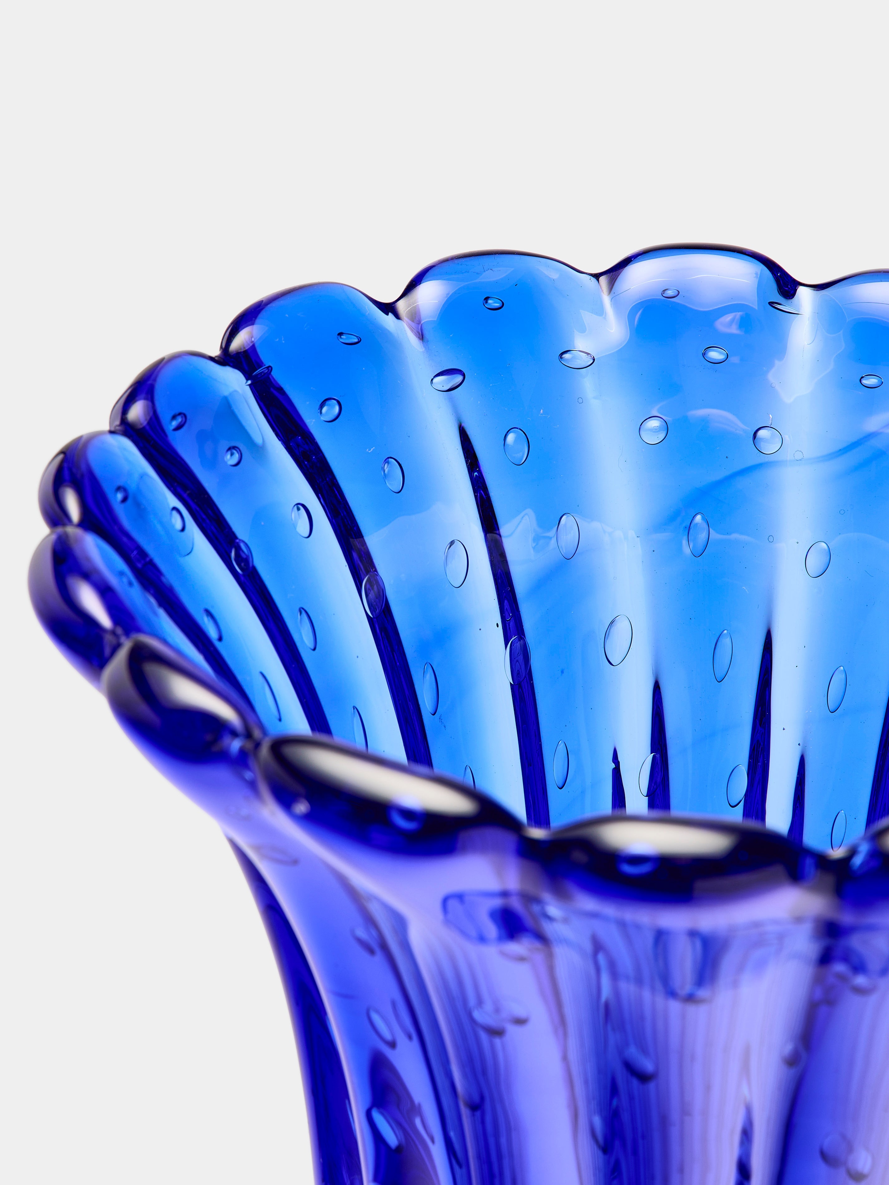 1960s Ercole Barovier Bullicante Murano Glass Vase (13.5in/34cm)