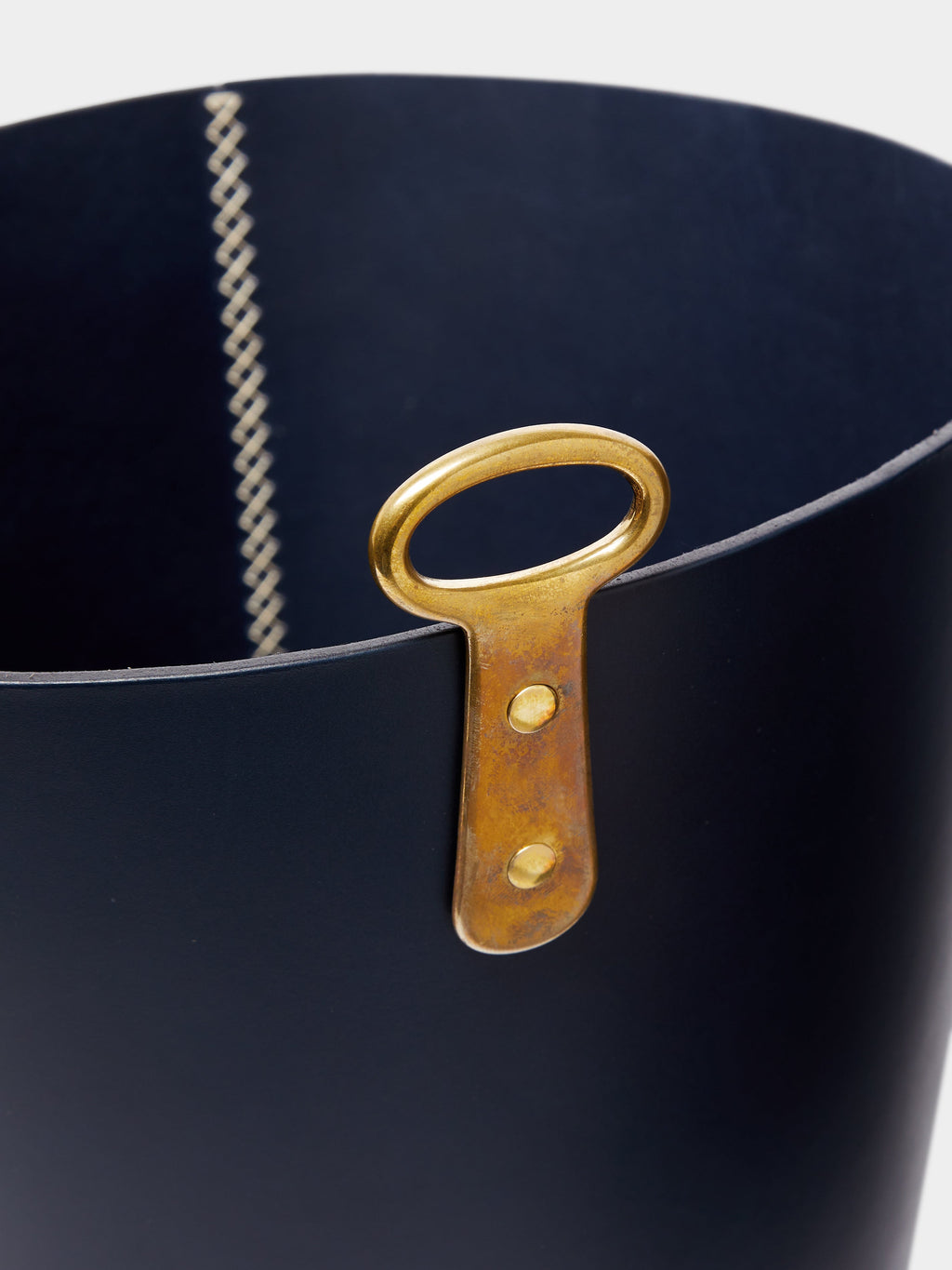 Eyelet Leather Wastepaper Bin
