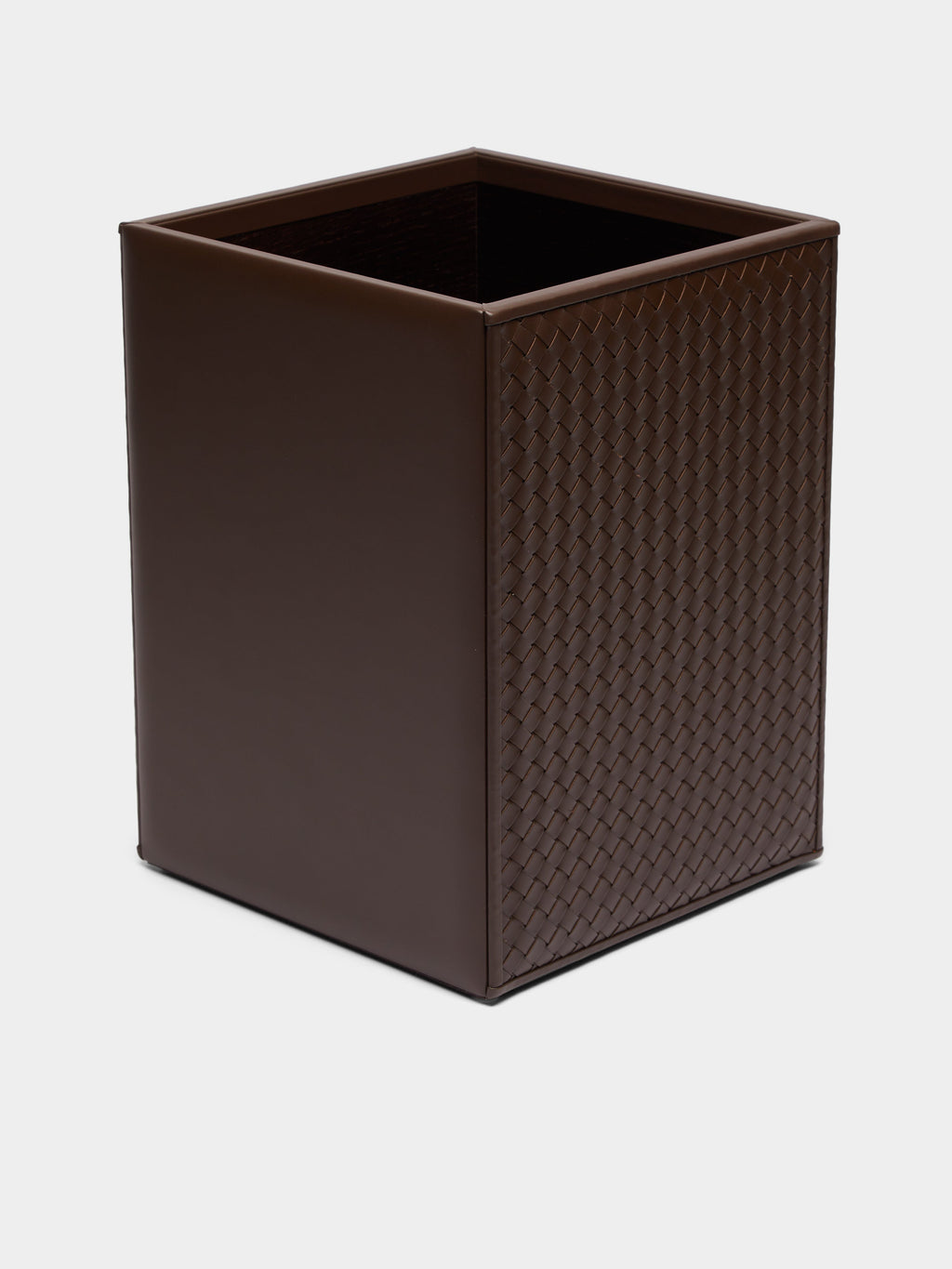 Woven Leather Bin