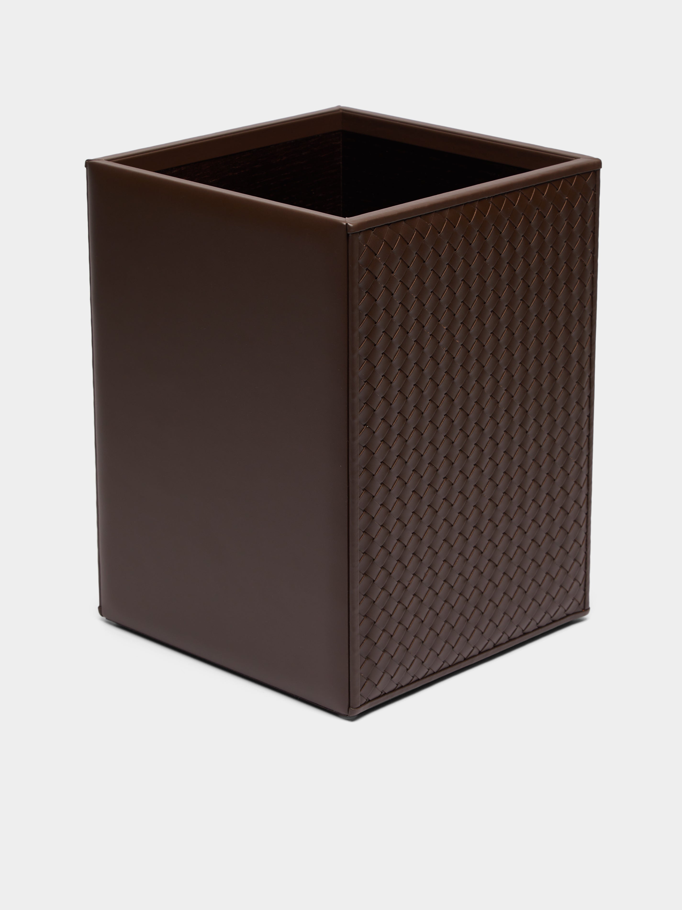 Woven Leather Bin